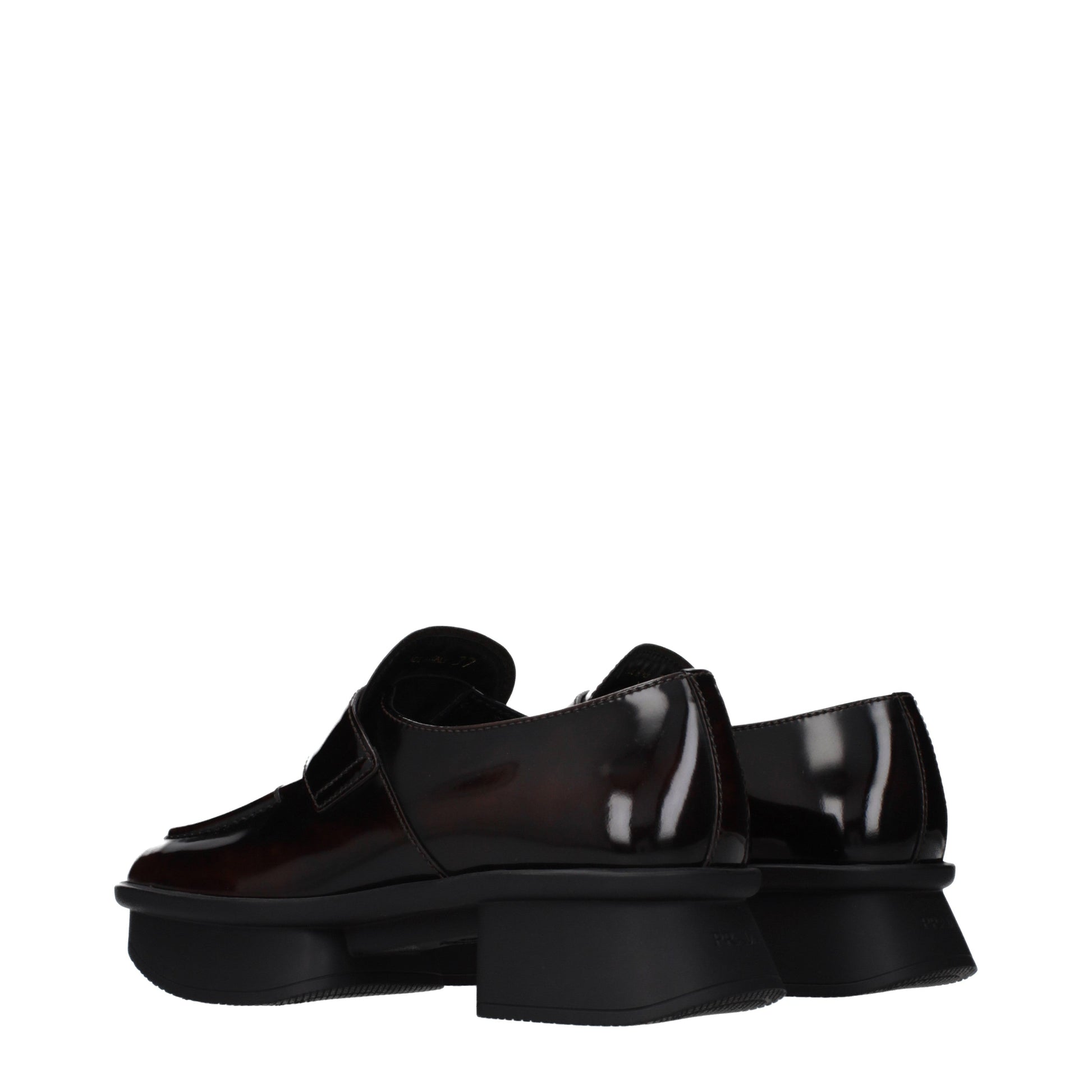 Prada Loafers Women Leather Brown/Burnt