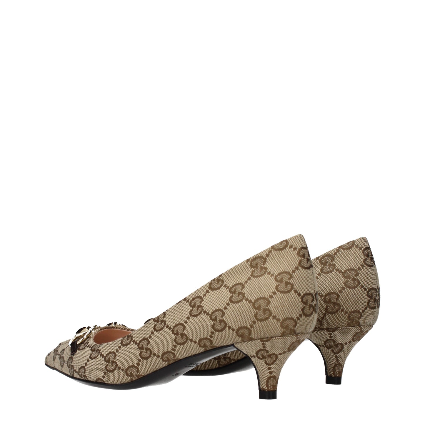Gucci Pumps Women Fabric  Beige/Ebony
