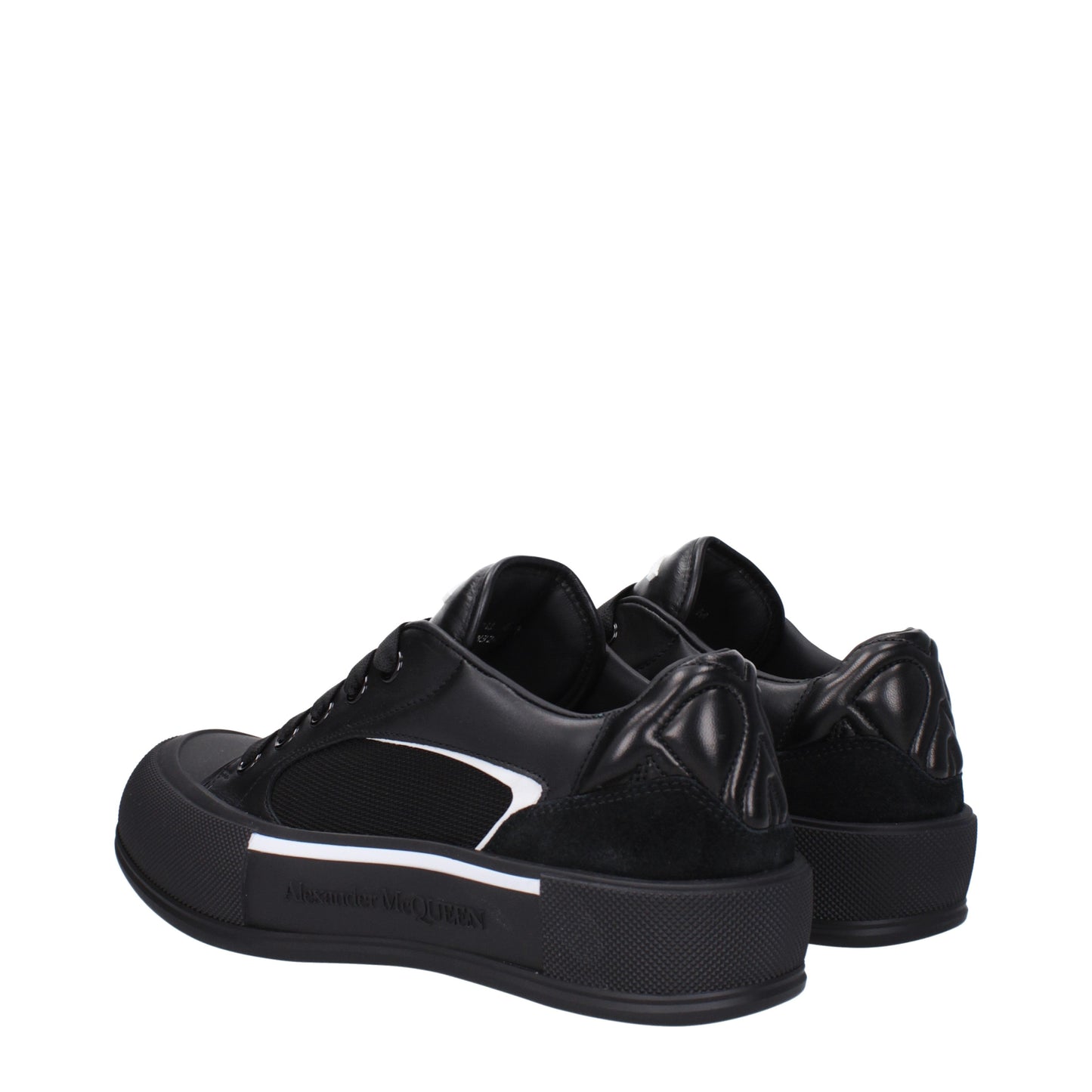 Alexander McQueen Men's Sneakers in Leather Black/White