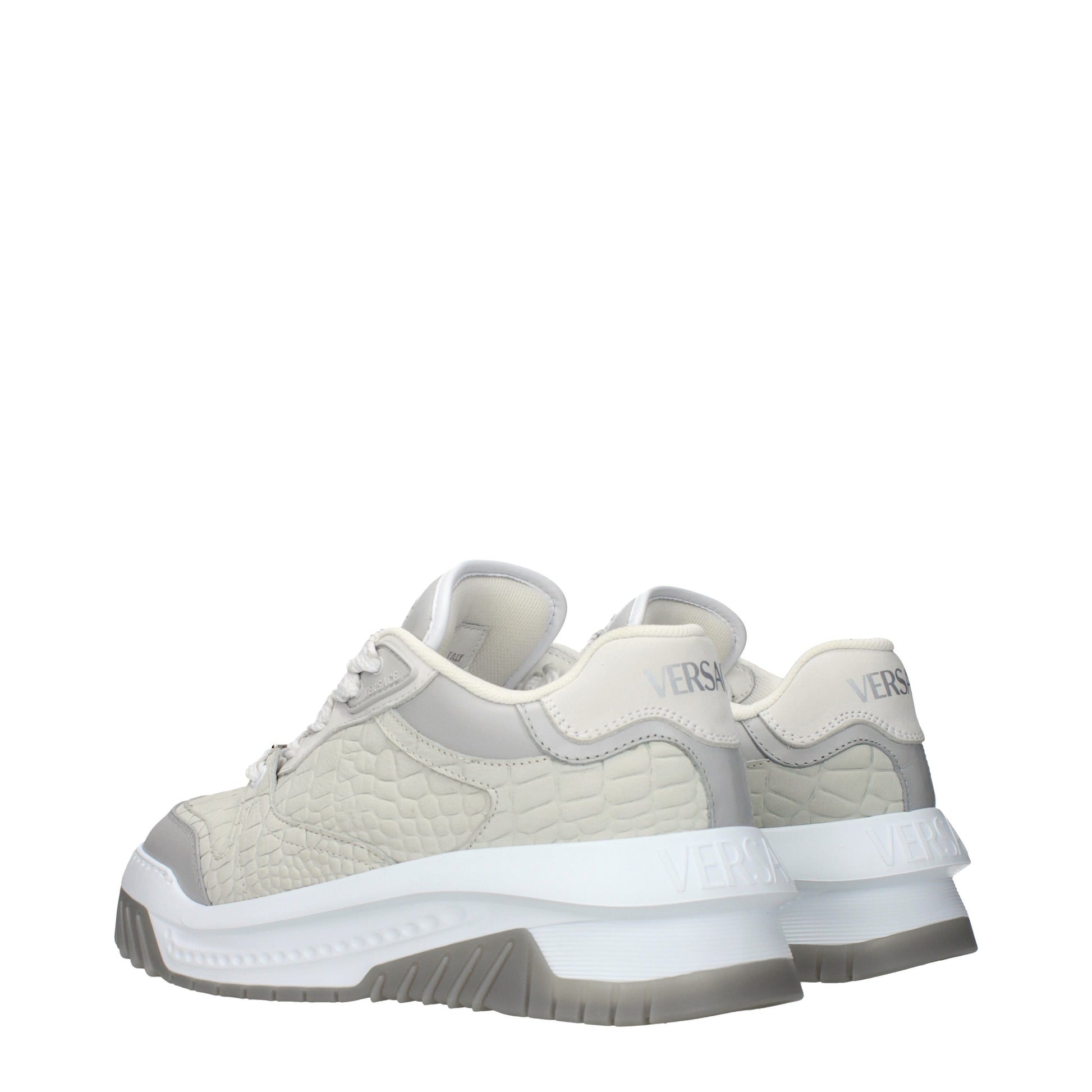 Versace Sneakers Men Leather Gray/Pearl Grey