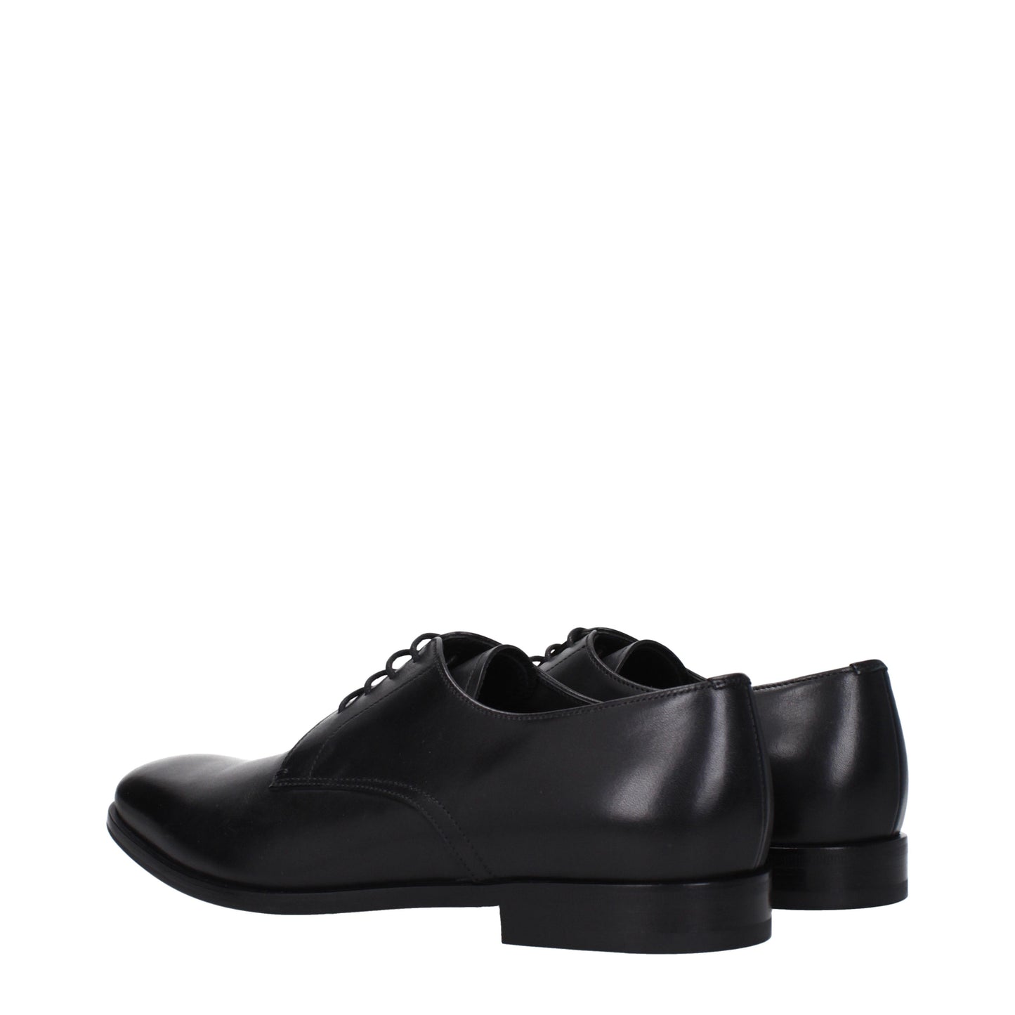 Prada Men's Lace ups in Leather Black