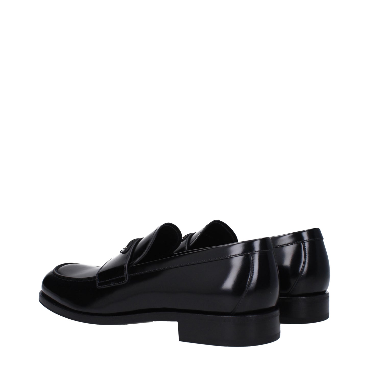 Prada Men's Loafers in Leather Black