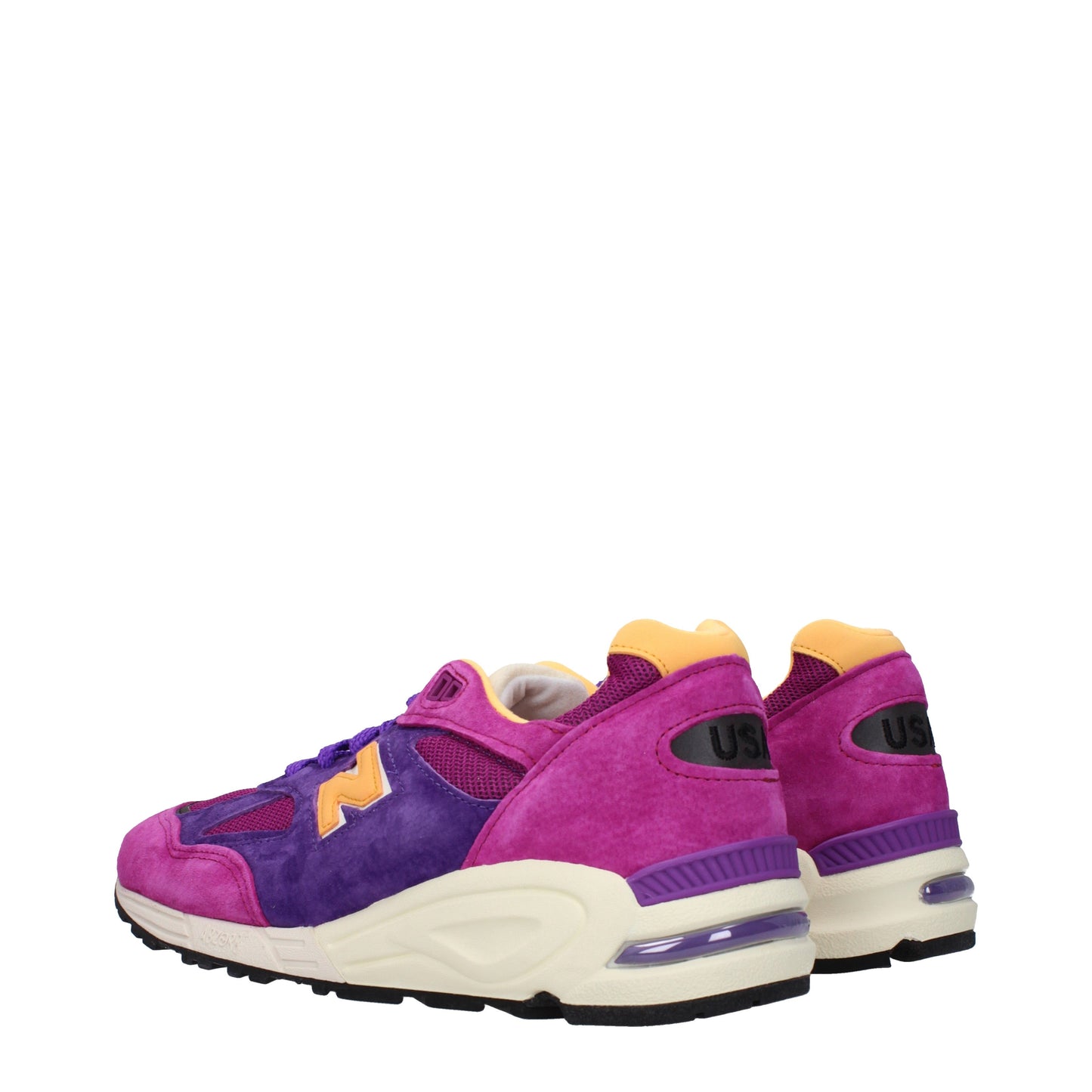 New Balance Men's Sneakers in Suede Violet/Yellow