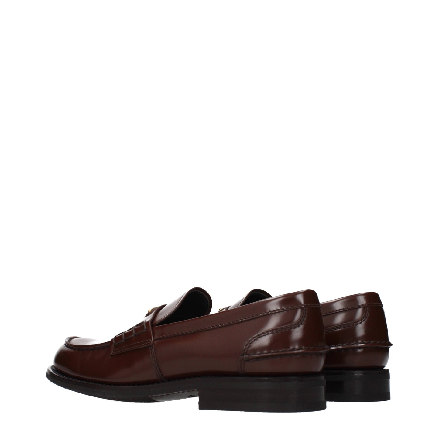 Prada Loafers Men Leather Brown/Burl