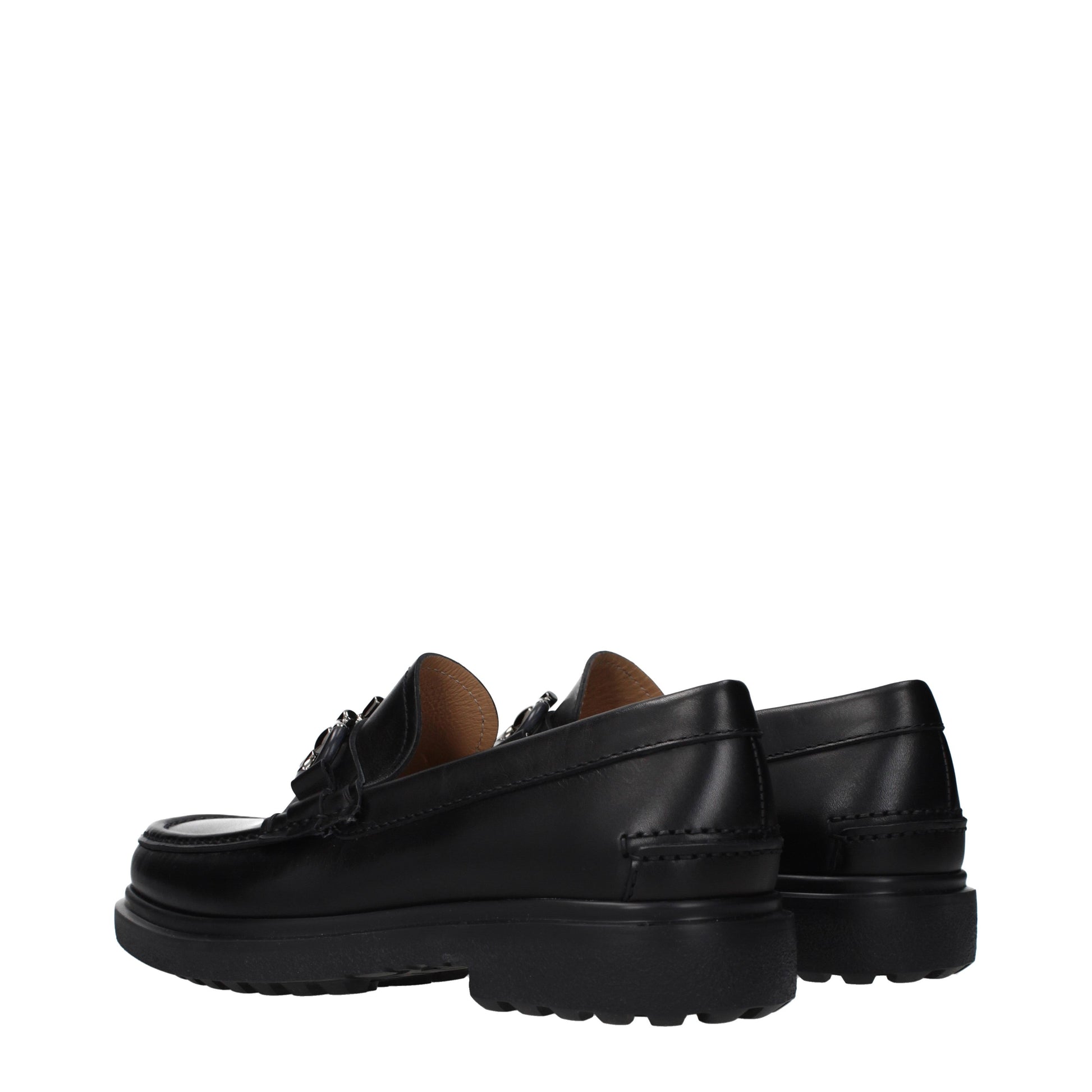 Salvatore Ferragamo Loafers Men Leather Black