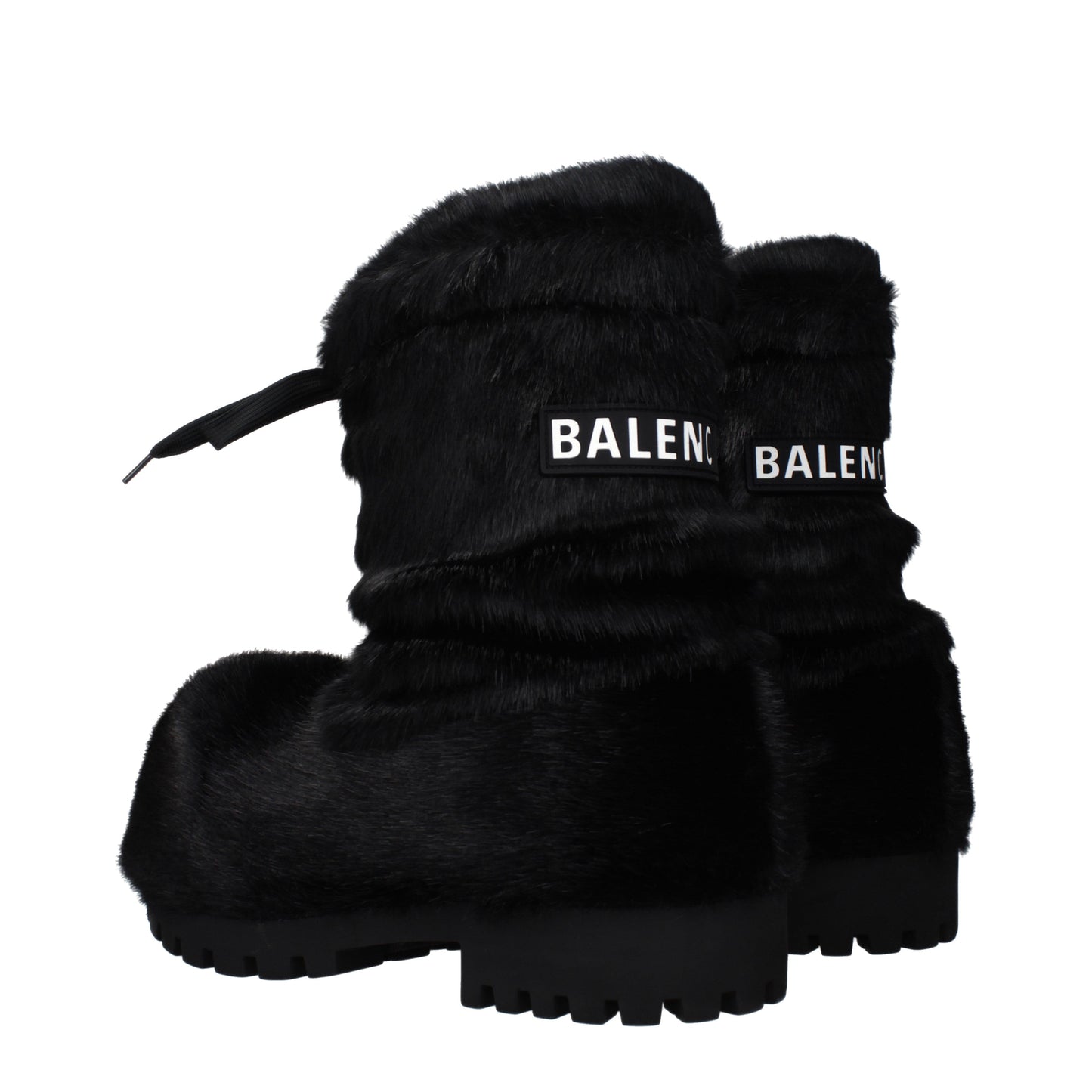Balenciaga Ankle Boots Women Eco Fur Black