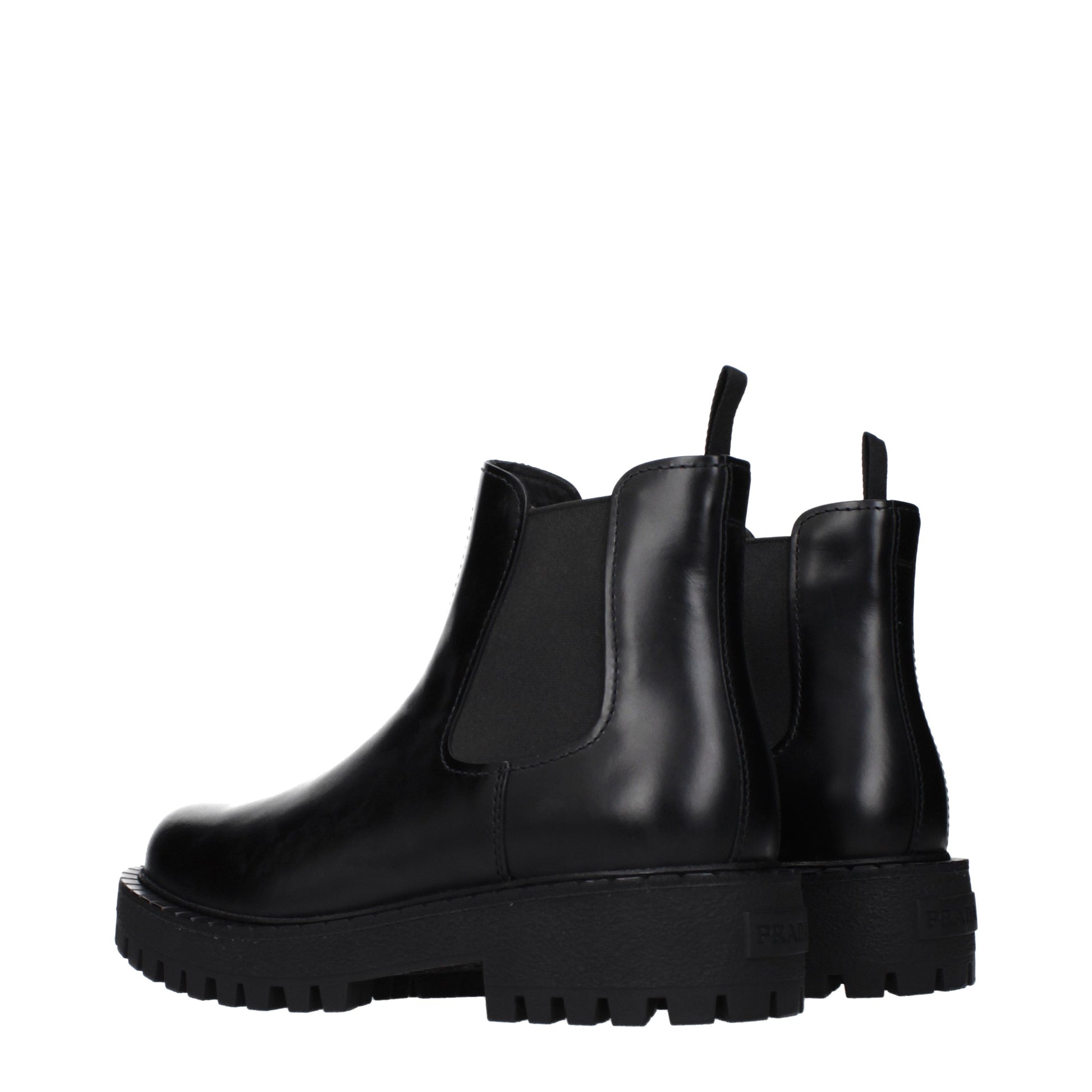 Prada Ankle Boots Men Leather Black