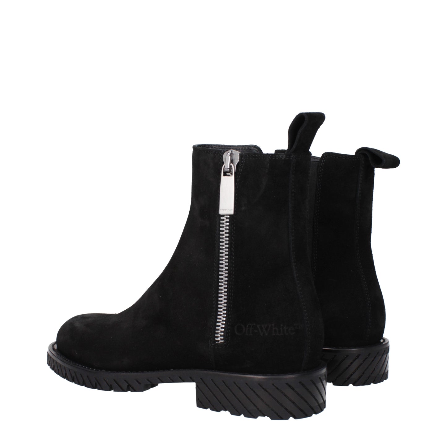 Off-White Men's Boots in Suede Black