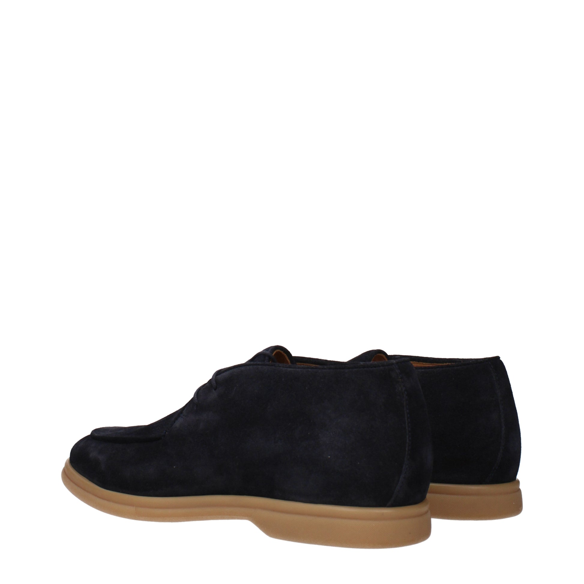 Eleventy Lace up and Monkstrap Men Suede Blue/Dark Blue