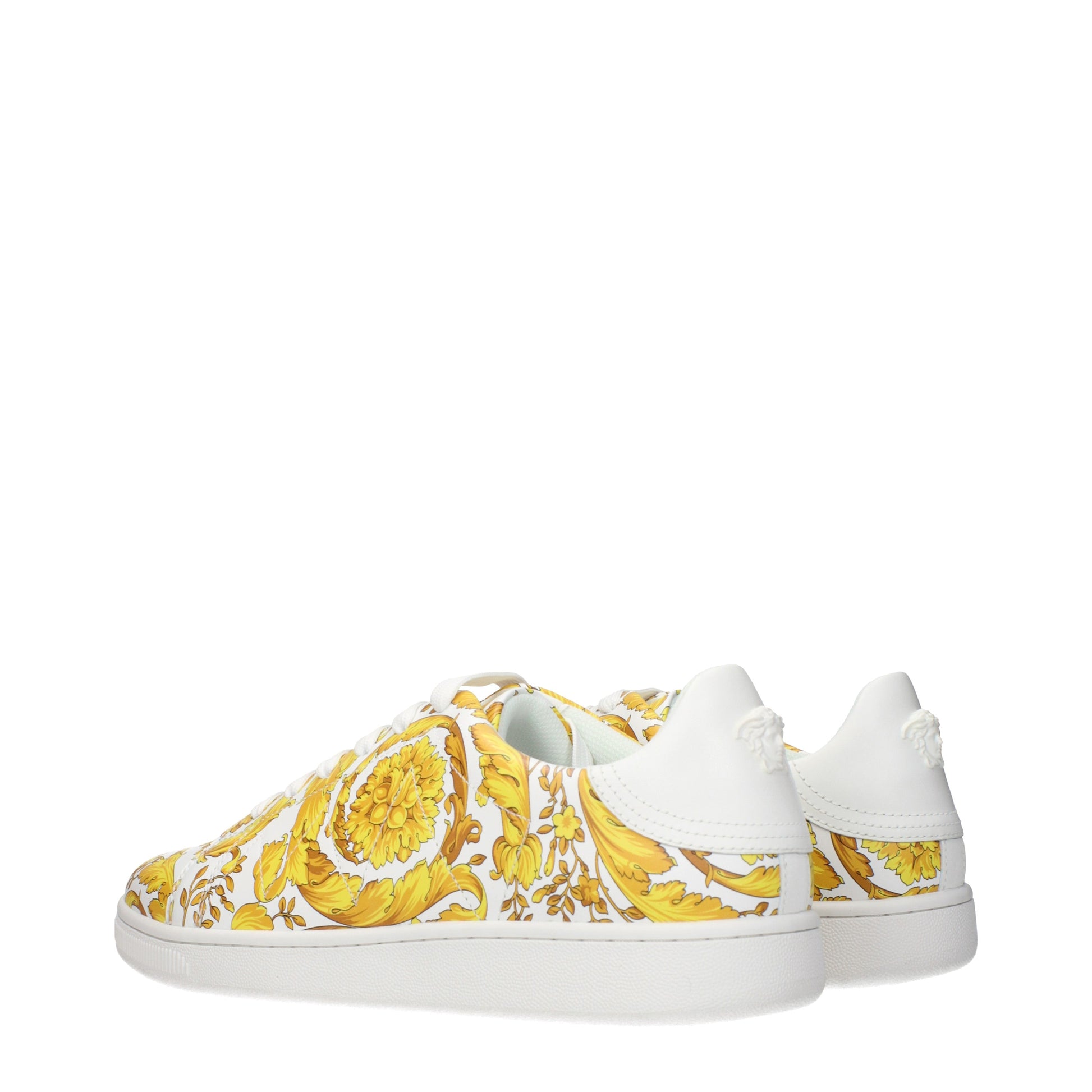 Versace Sneakers Men Leather White/Yellow