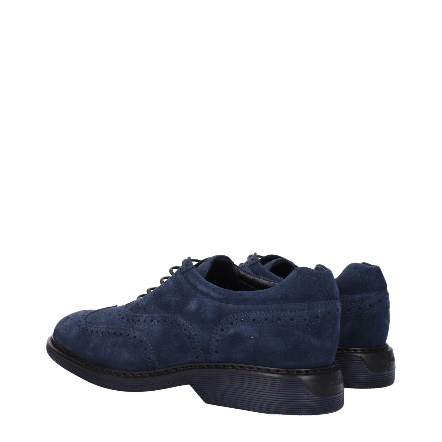 Hogan Men's Lace ups in Suede Blue/Midnight Blue