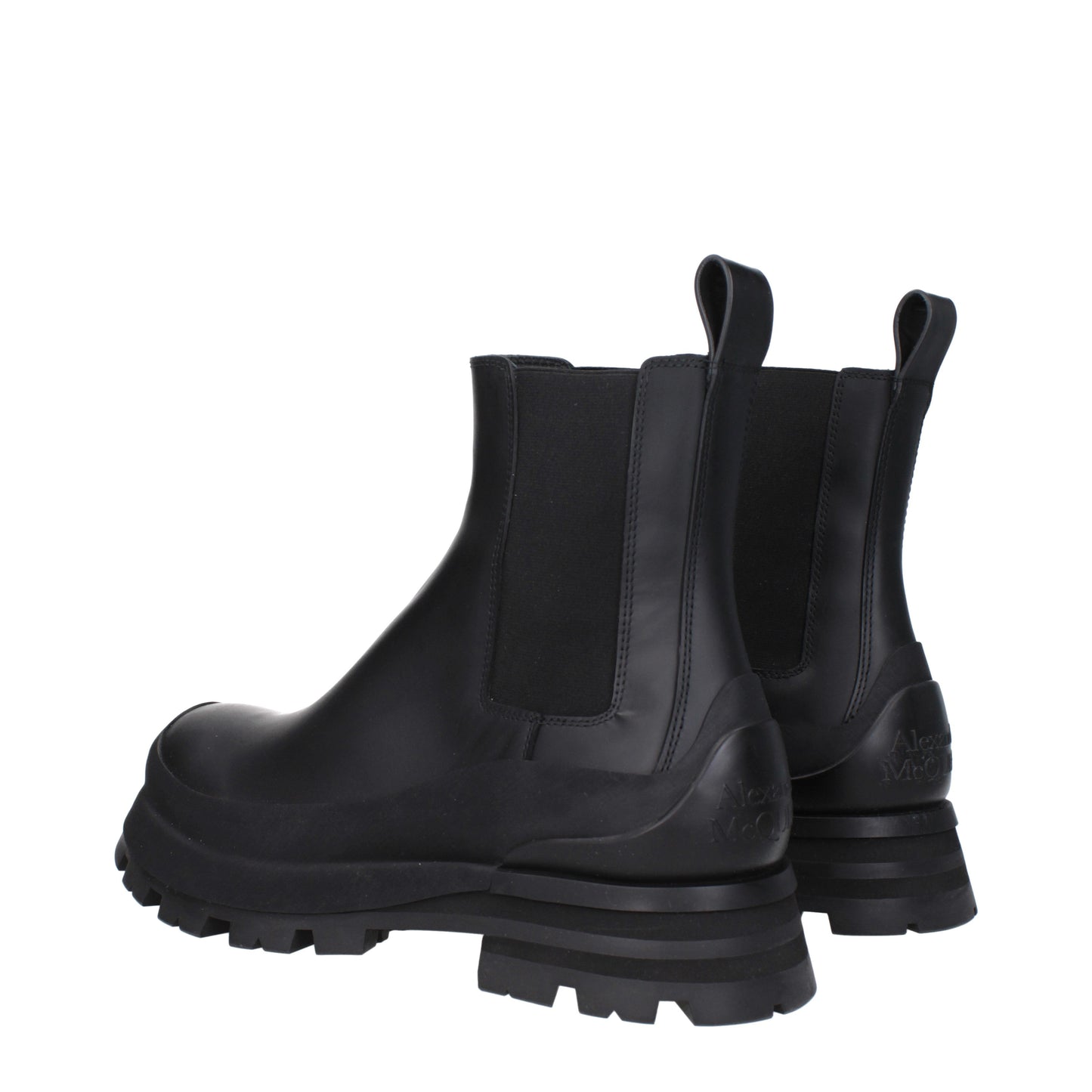 Alexander McQueen Men's Boots in Leather Black