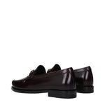 Celine Loafers Men Leather Red/Burgundy