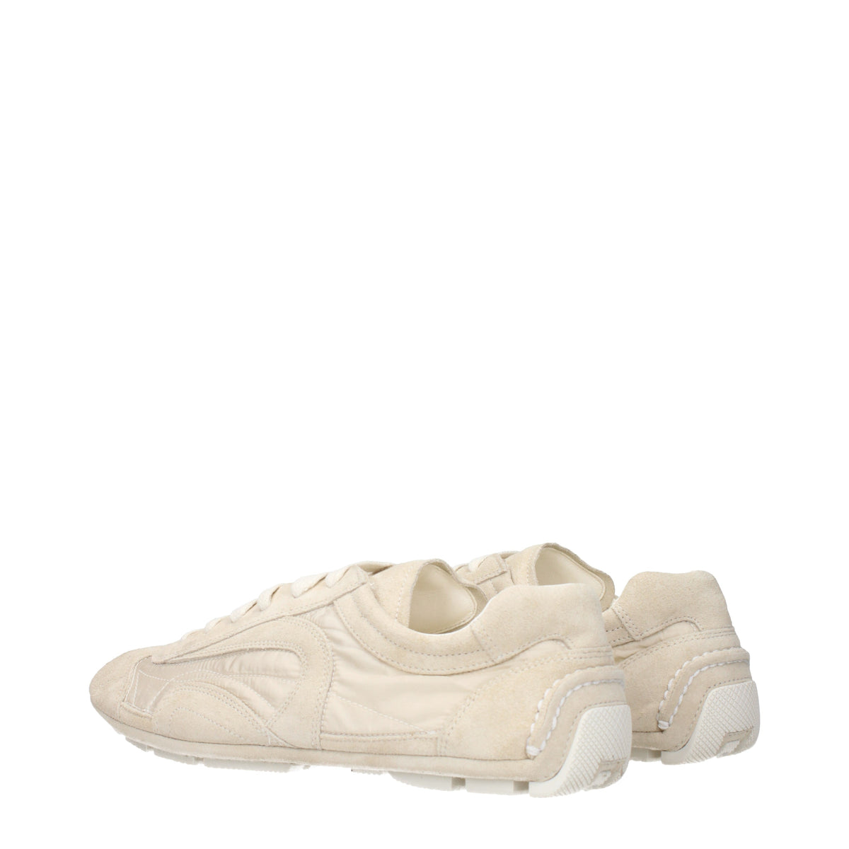 Prada Sneakers Men Fabric  Beige/Ivory