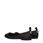The Attico Ballet Flats Women Leather Black