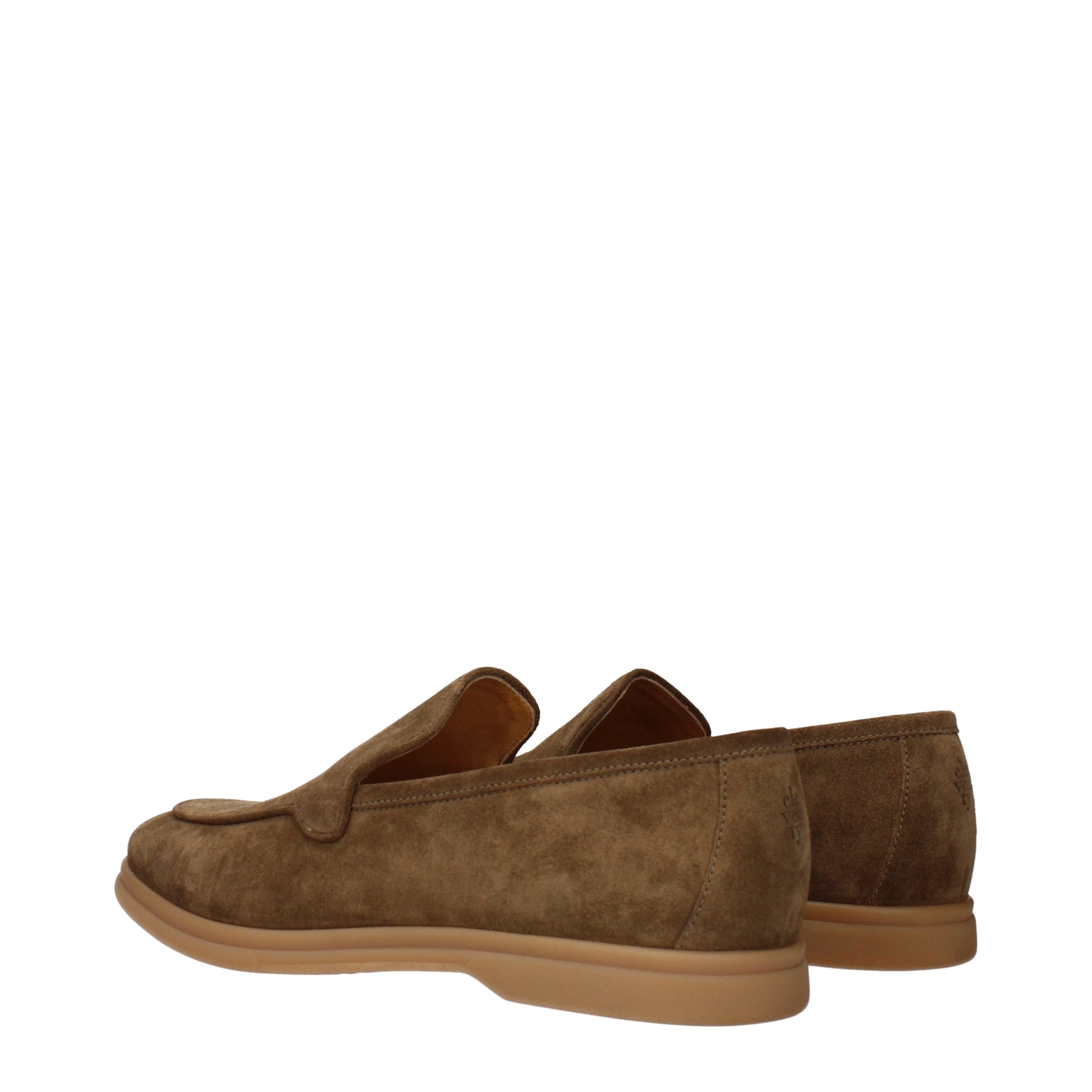 Eleventy Loafers Men Suede Brown