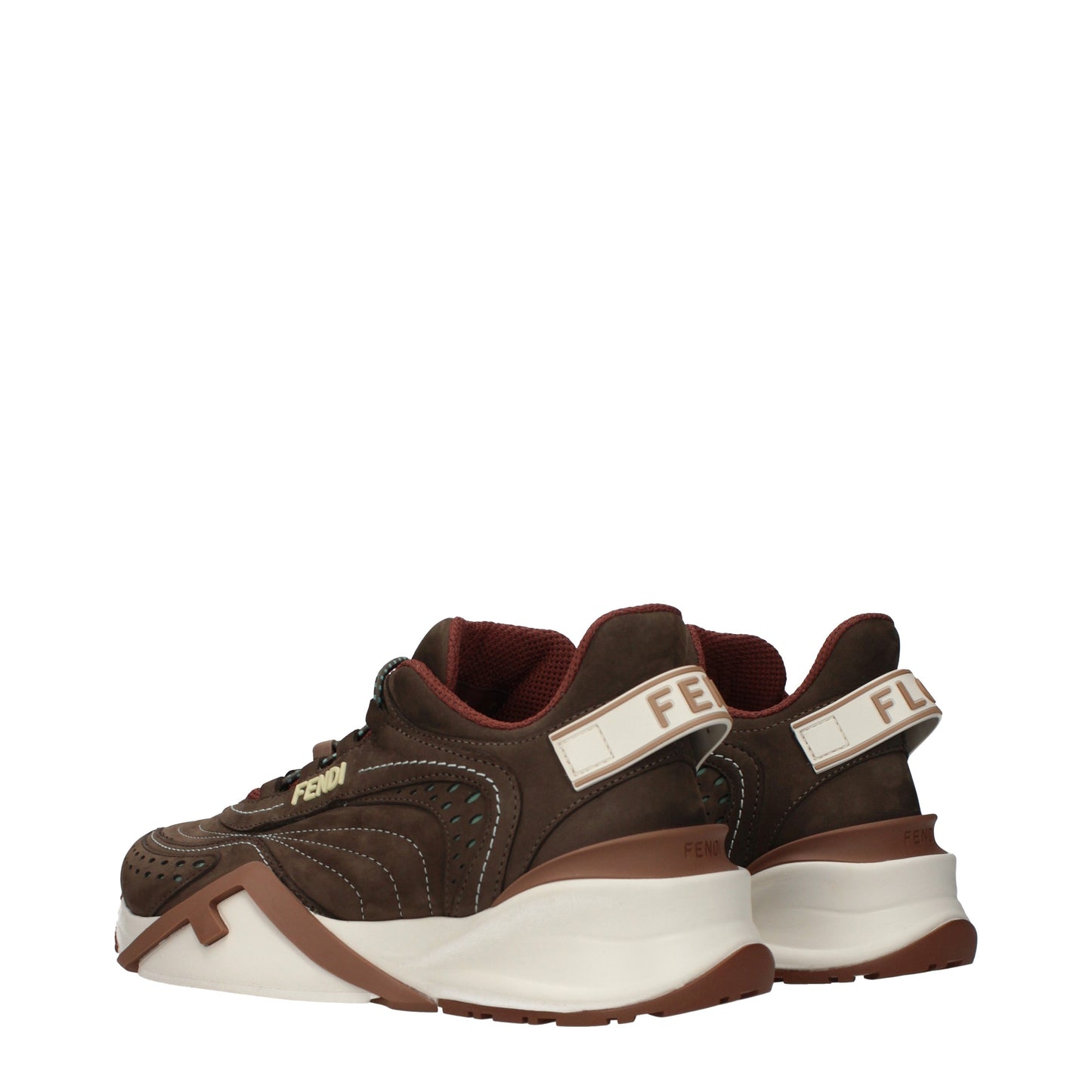 Fendi Sneakers Women Suede Brown