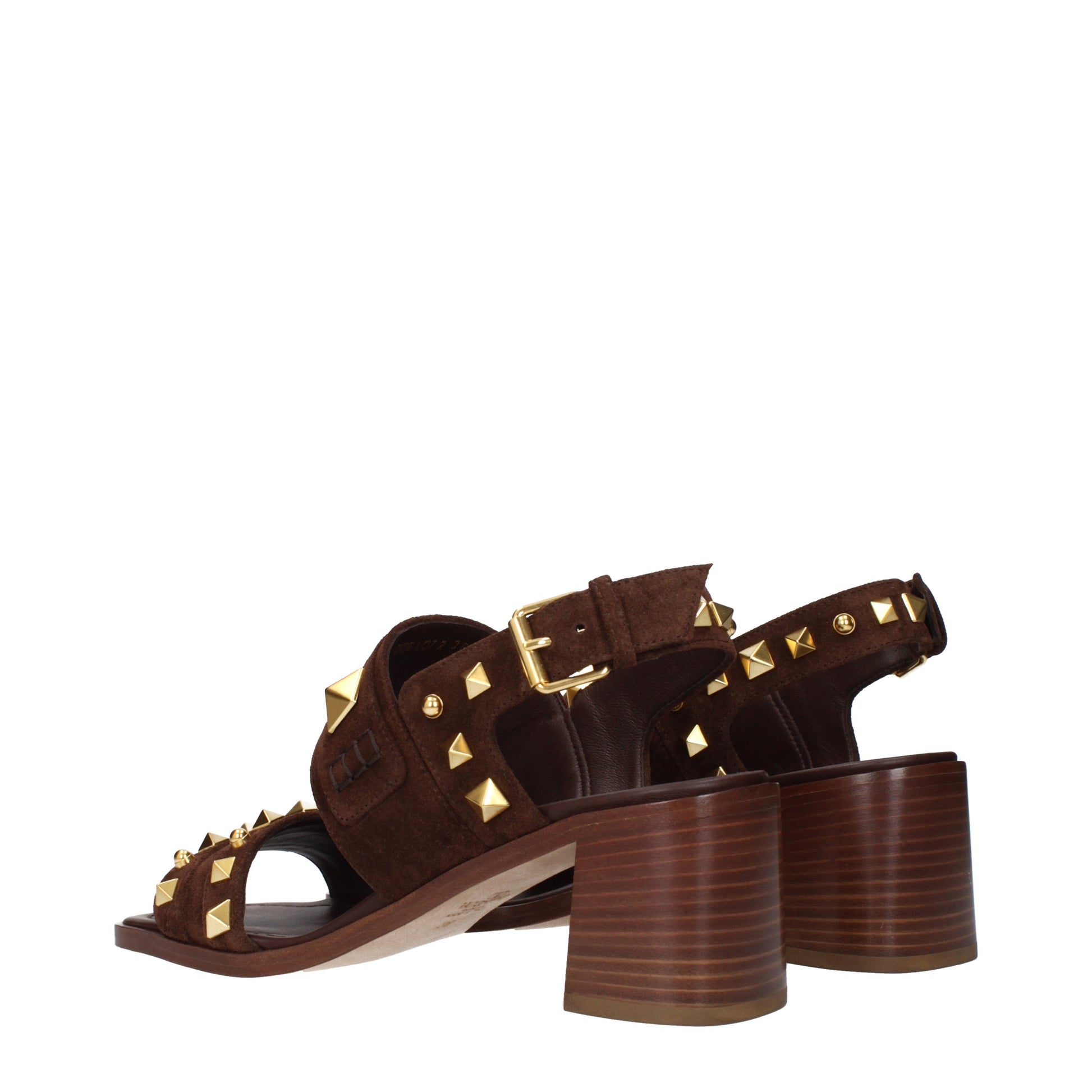 Valentino Garavani Sandals Women Suede Brown/Dark Chocolate