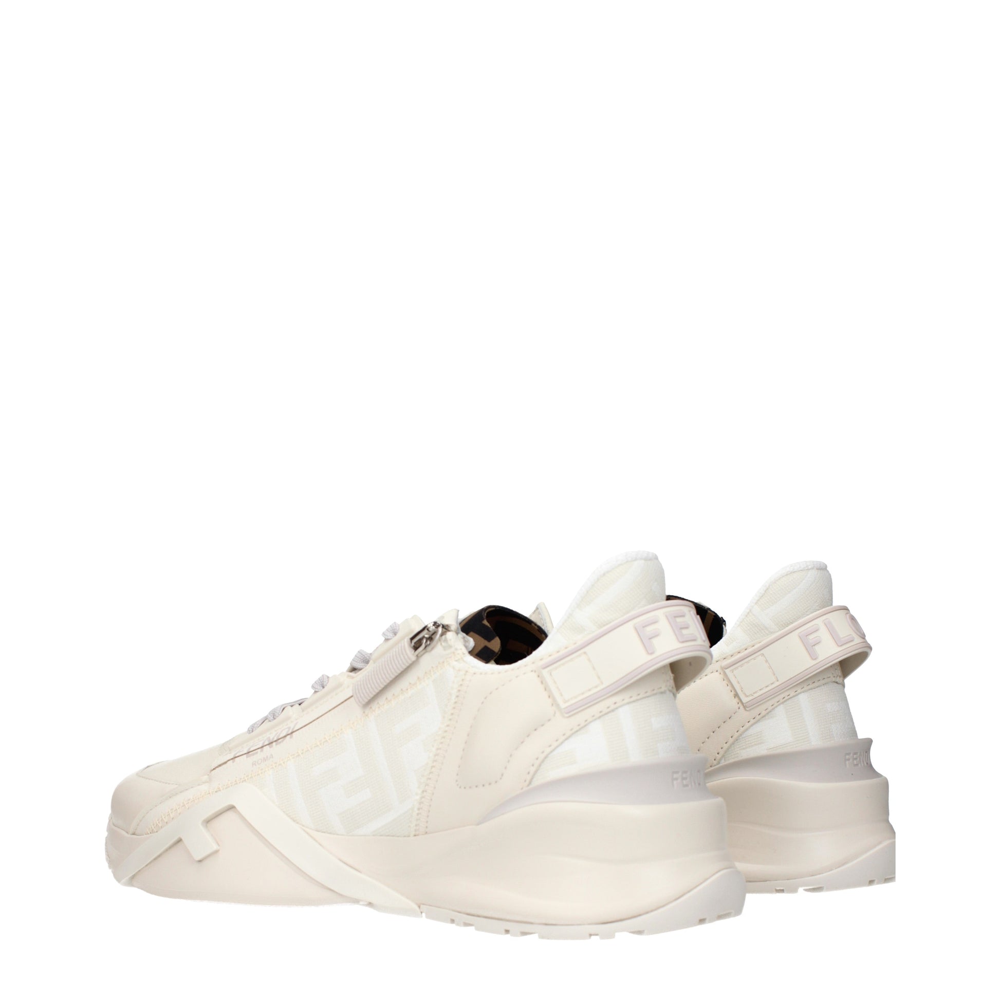 Fendi Sneakers Men Leather Beige