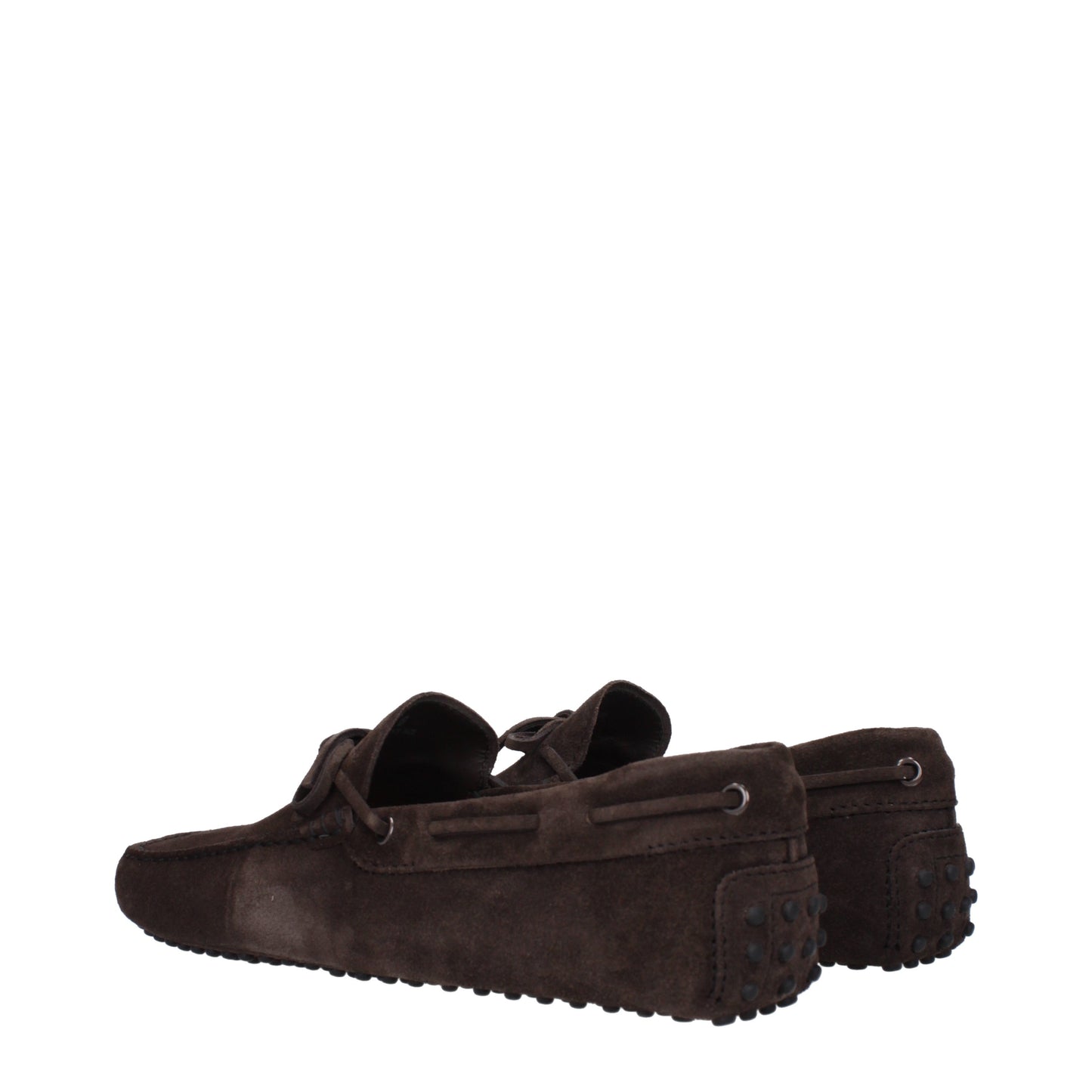 Tod's Men's Loafers in Suede Brown/Dark Brown