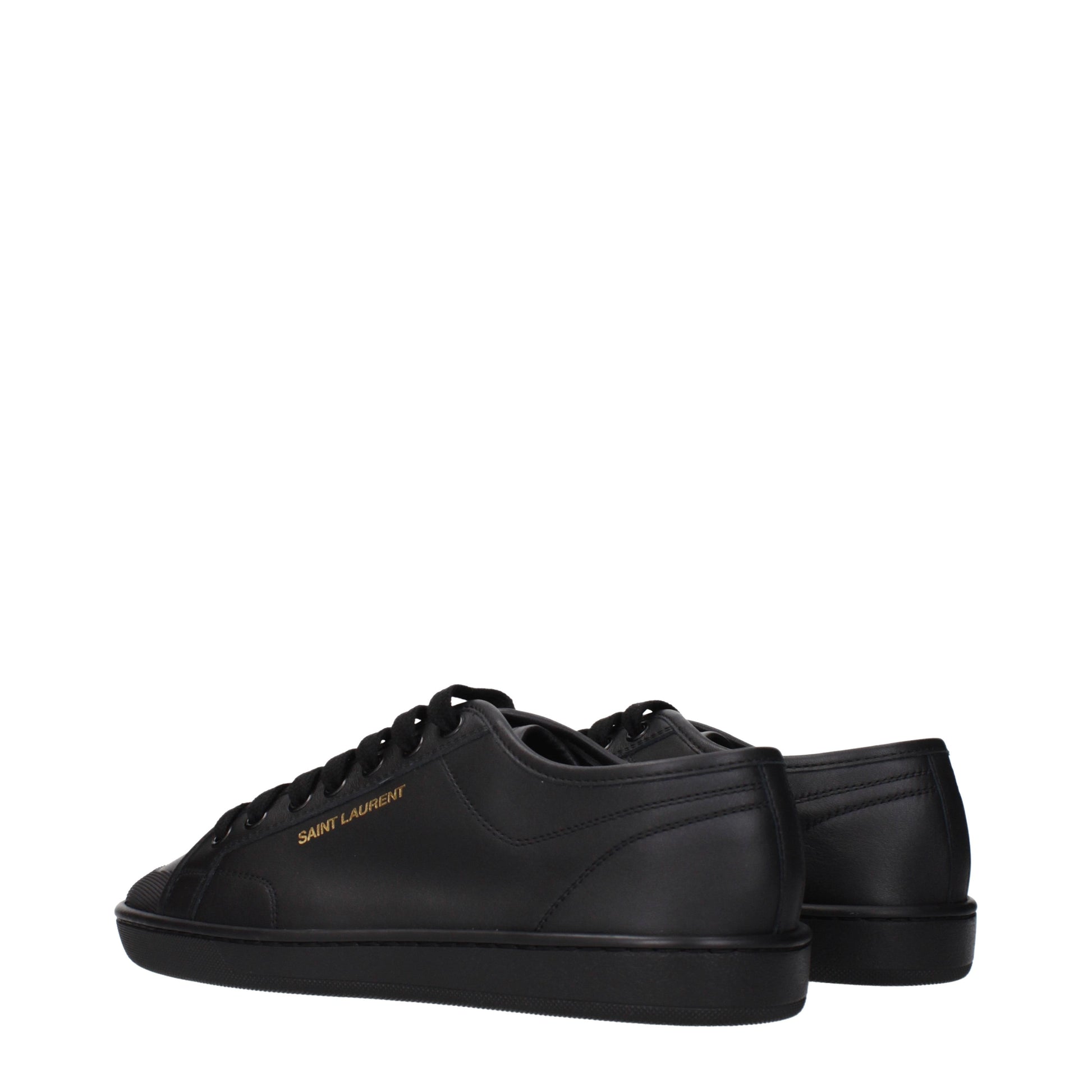 Saint Laurent Sneakers Men Leather Black