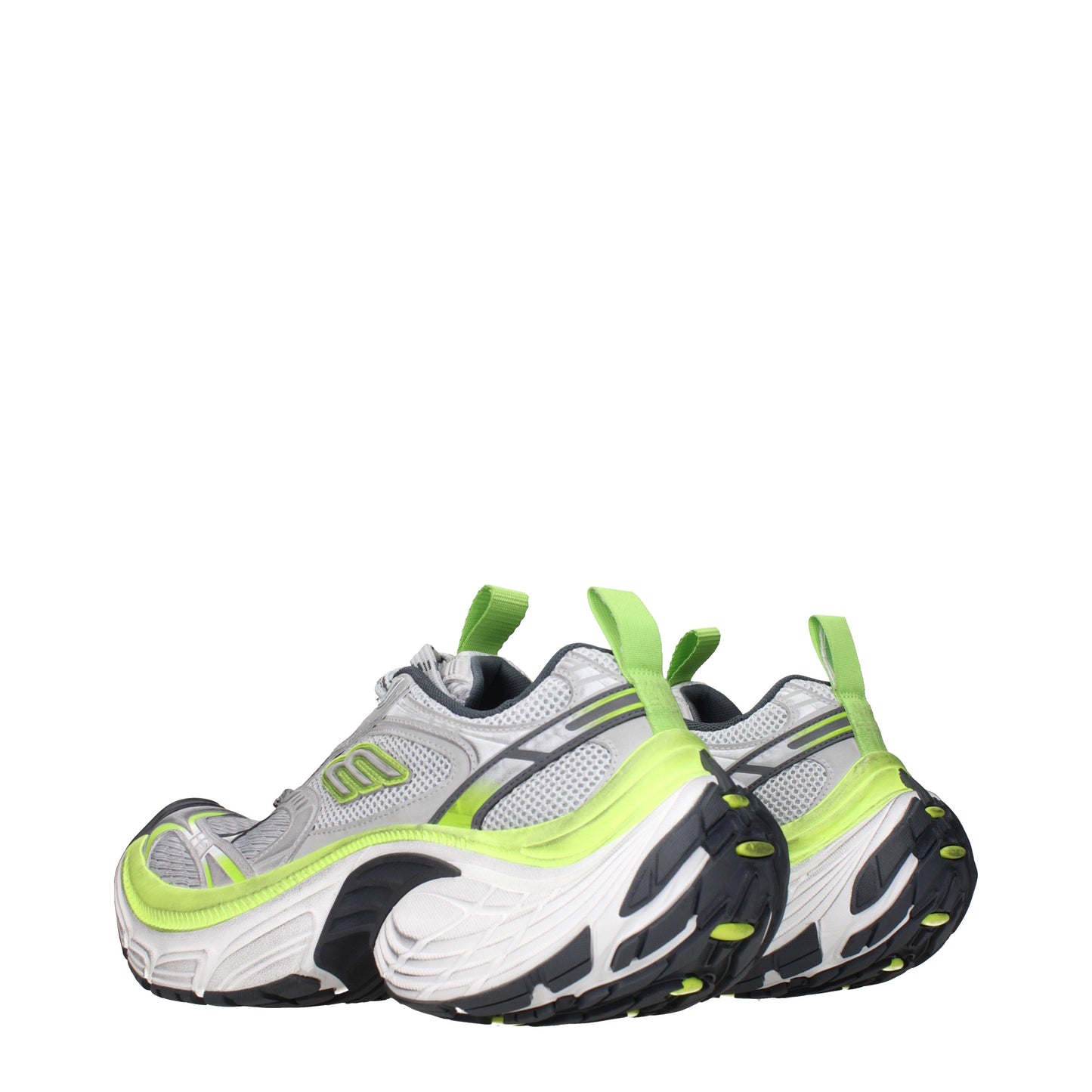 Balenciaga Sneakers Men Fabric  Gray/Fluo Green