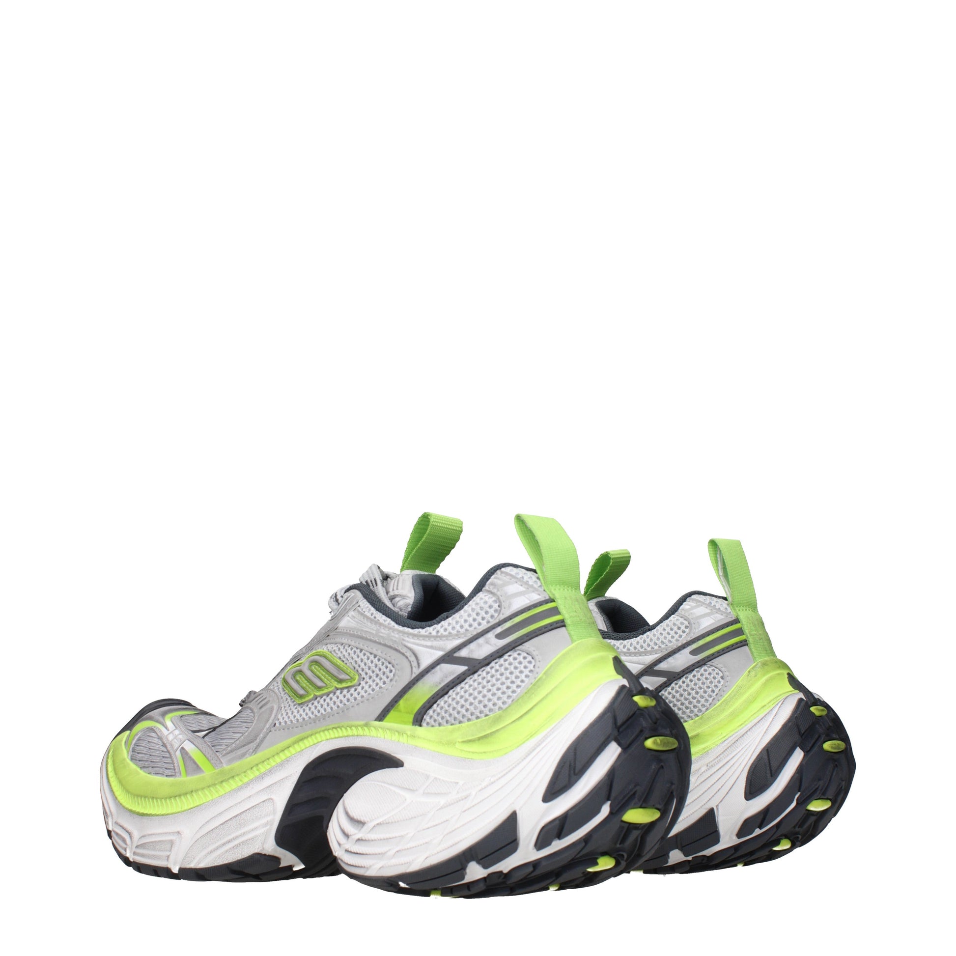 Balenciaga Sneakers Men Fabric  Gray/Fluo Green