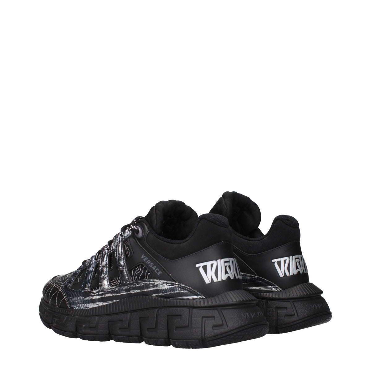 Versace Sneakers Men Fabric  Black/Silver