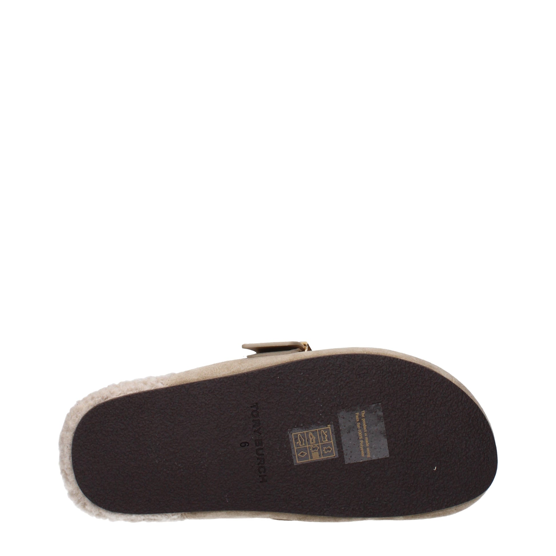 Tory Burch Slippers and Clogs Women Suede Beige/Hazelnut