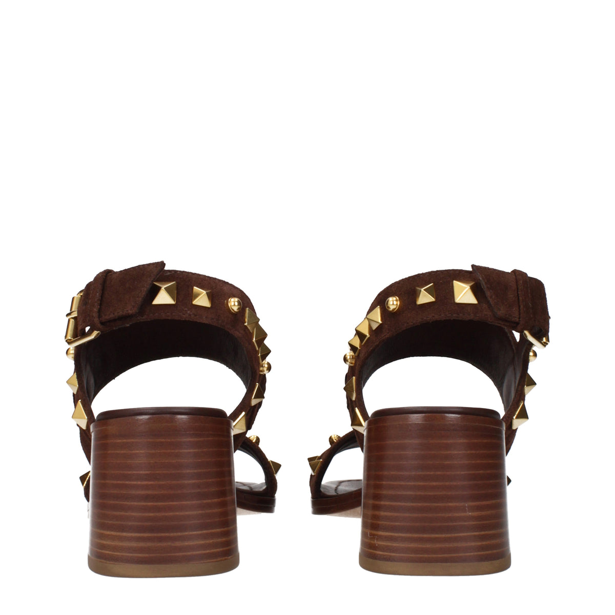 Valentino Garavani Sandals Women Suede Brown/Dark Chocolate