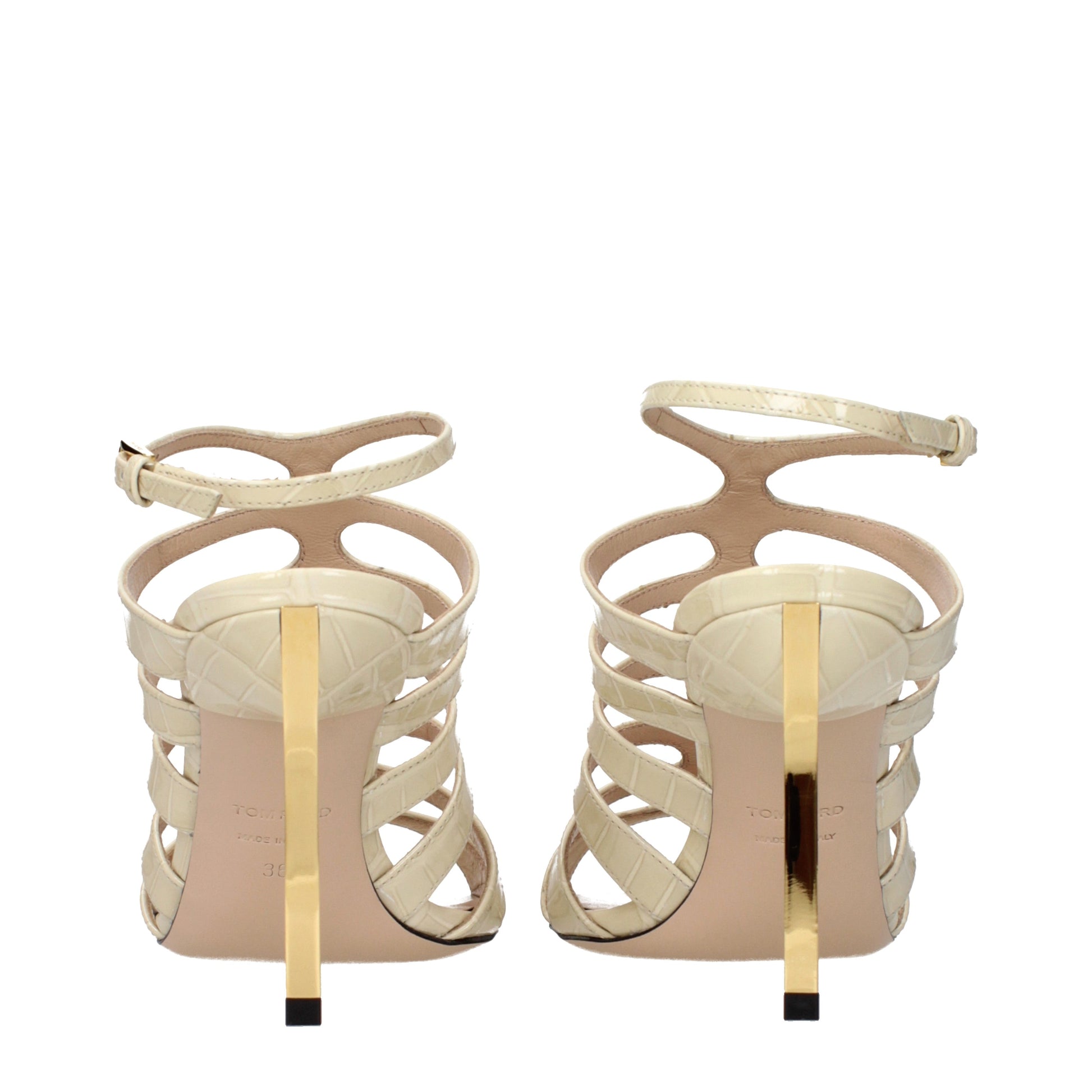 Tom Ford Sandals Women Leather Beige/Ivory