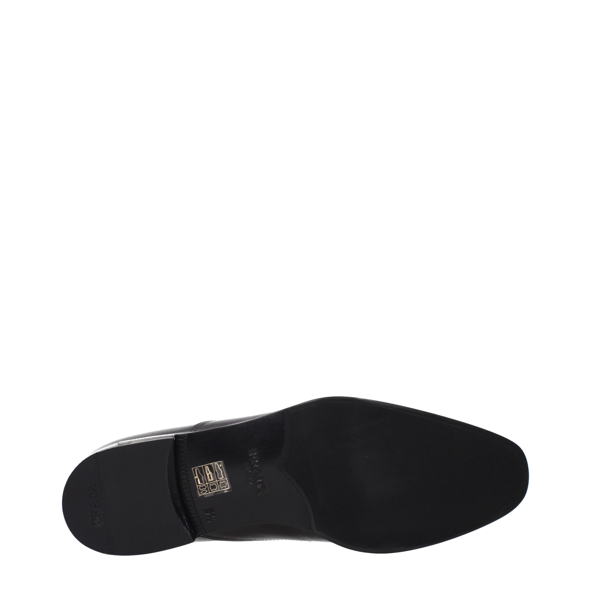 Prada Lace up and Monkstrap Men Leather Black