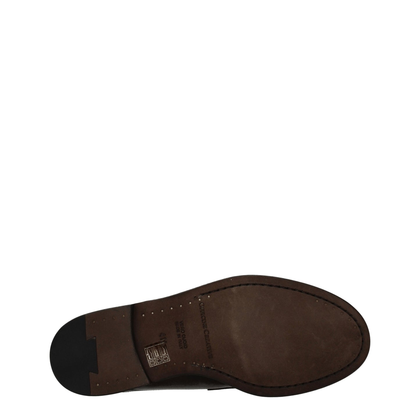 Officine Creative Men's Loafers in Leather Brown/Dark Brown