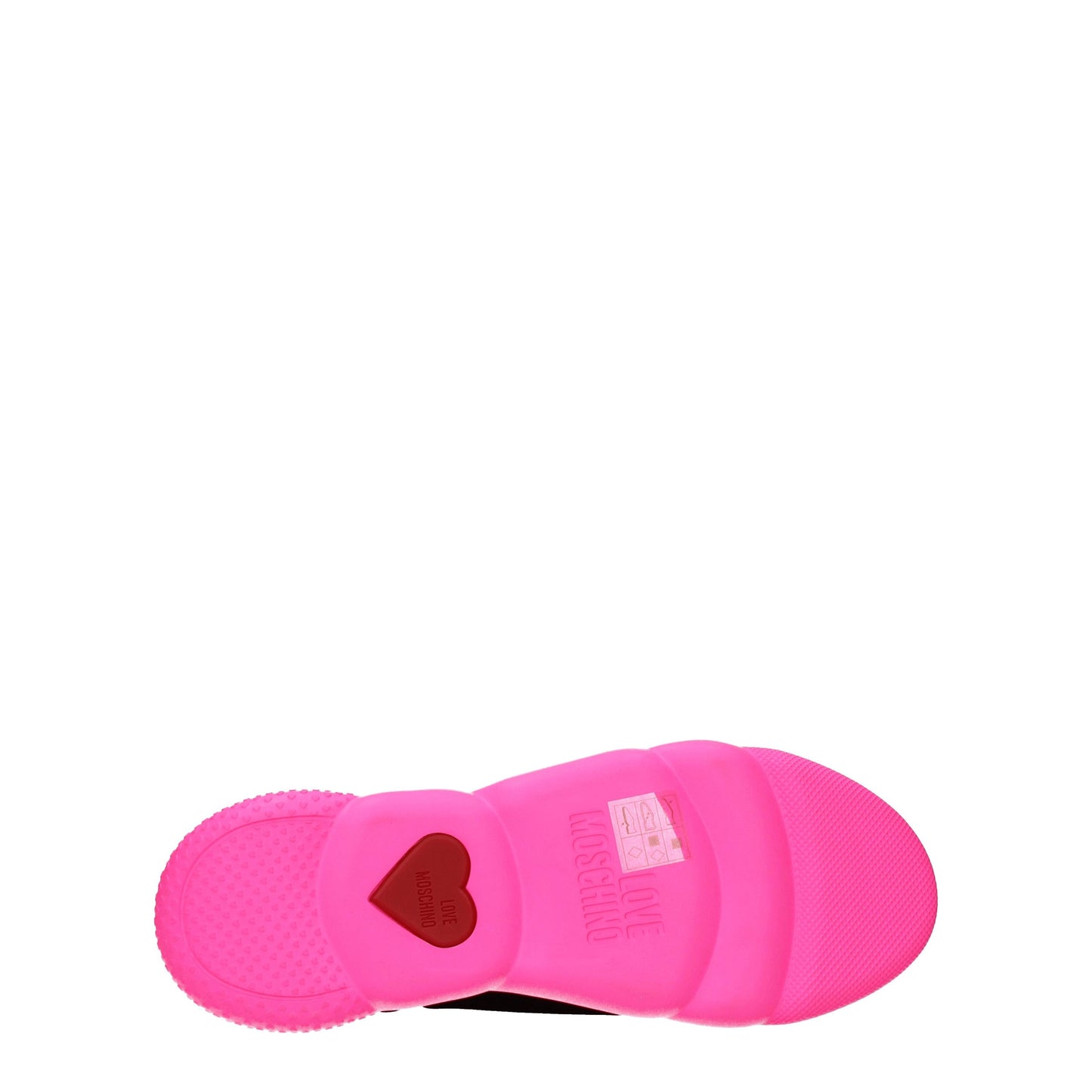 Love Moschino Women's Slip-ons in Fabric  Black/Fluo Pink