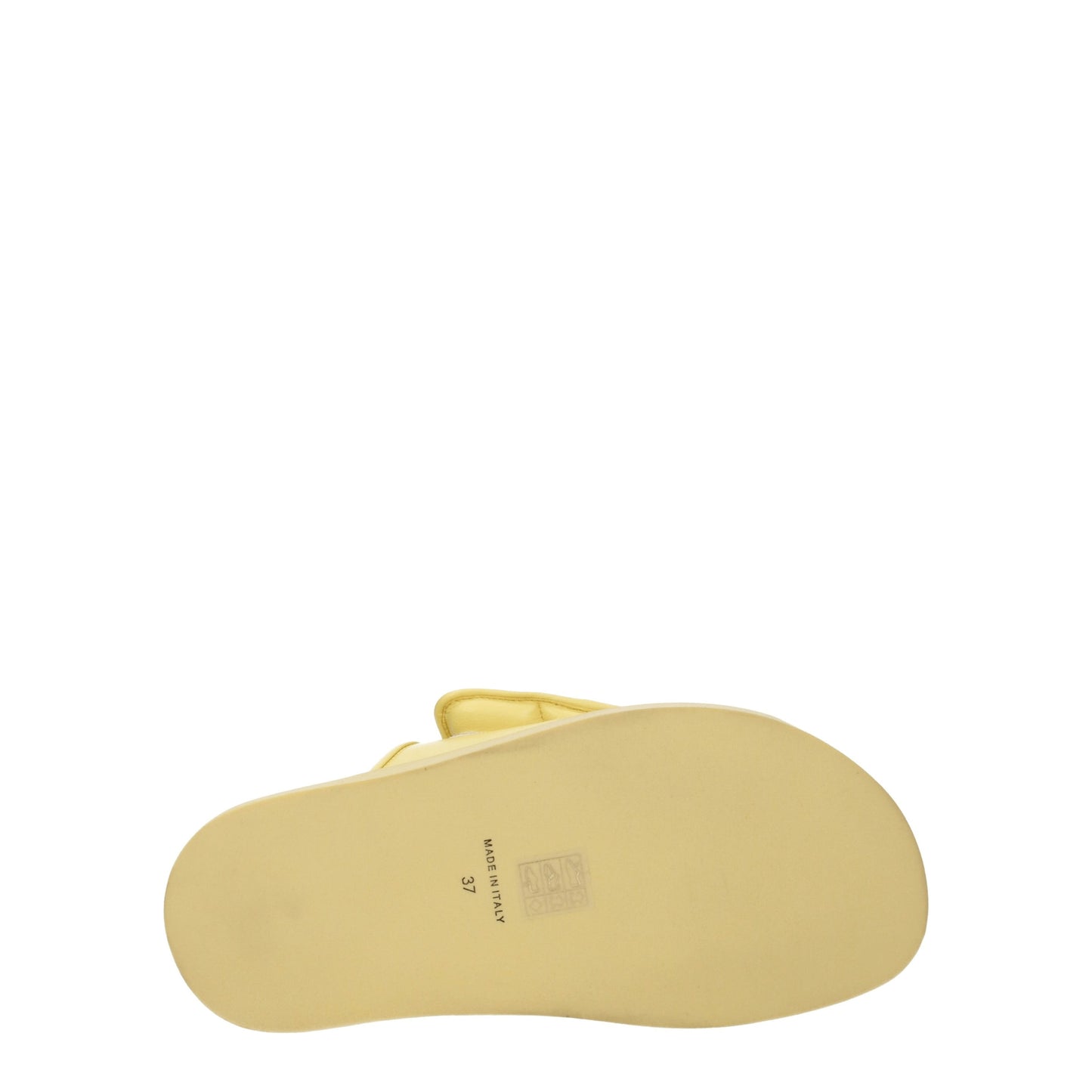 Gia Borghini Women's Sandals & Slippers in Leather Yellow/Pastel Yellow