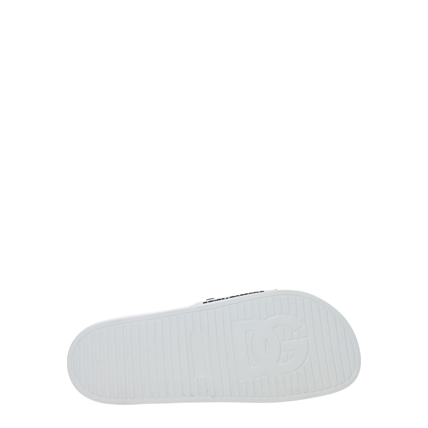 Dolce&Gabbana Sandals & Slippers Men Rubber White/Black