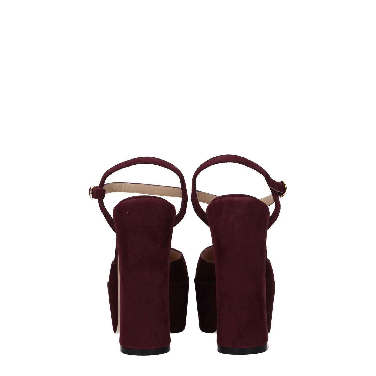 Stuart Weitzman Women's Sandals in Suede Red/Cabernet