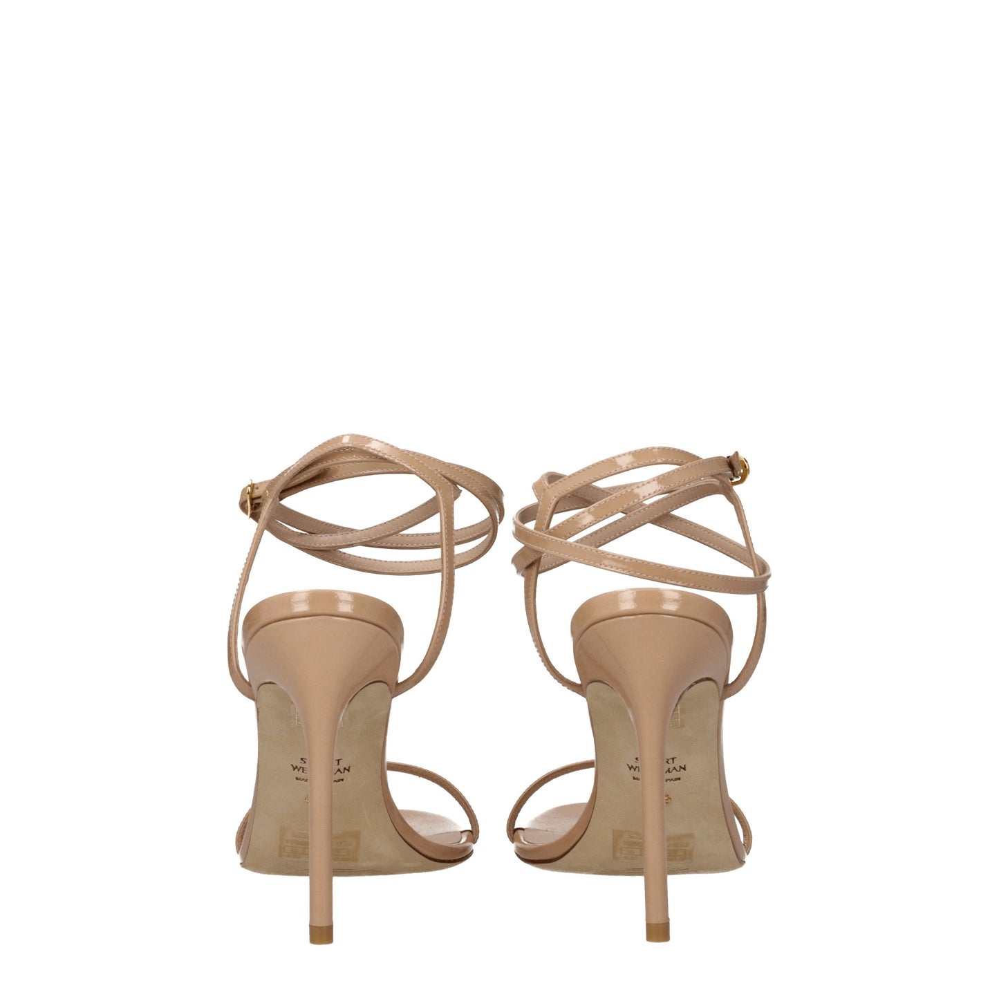 Stuart Weitzman Women's Sandals in Patent Leather Beige