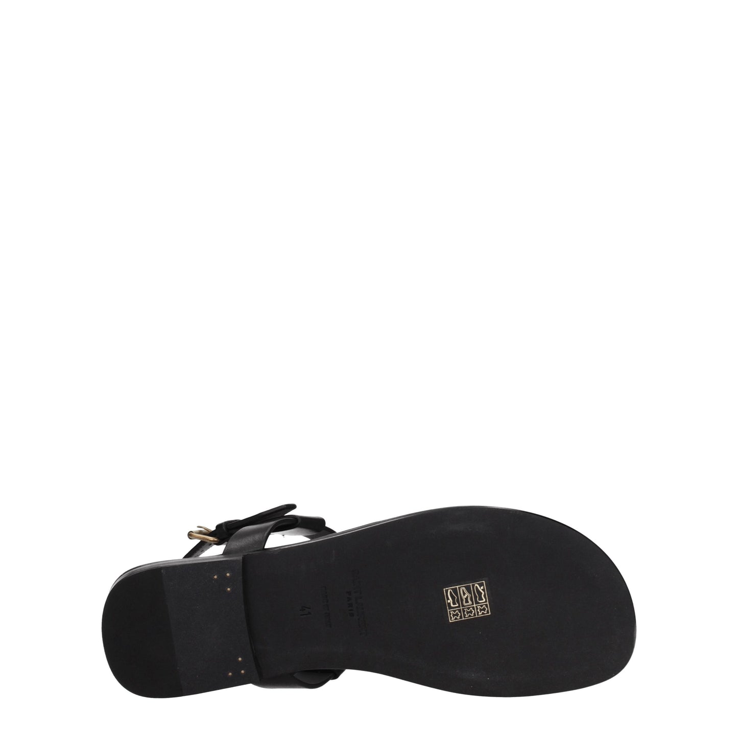 Saint Laurent Men's Sandals in Leather Black