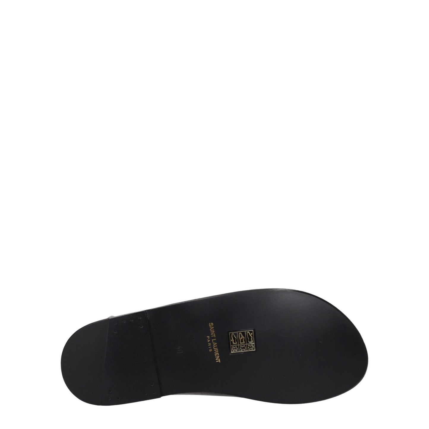 Saint Laurent Men's Sandals in Leather Black