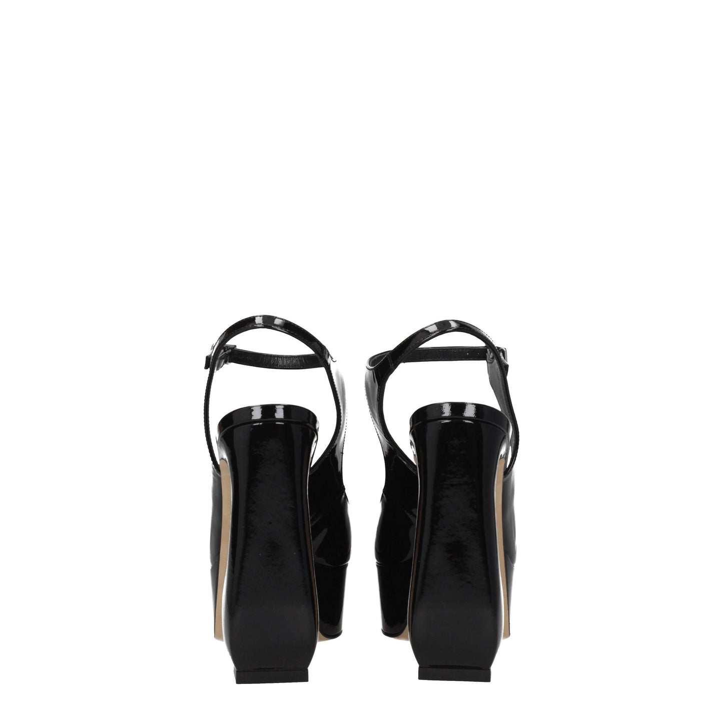 Sergio Rossi Women's Sandals in Patent Leather Black