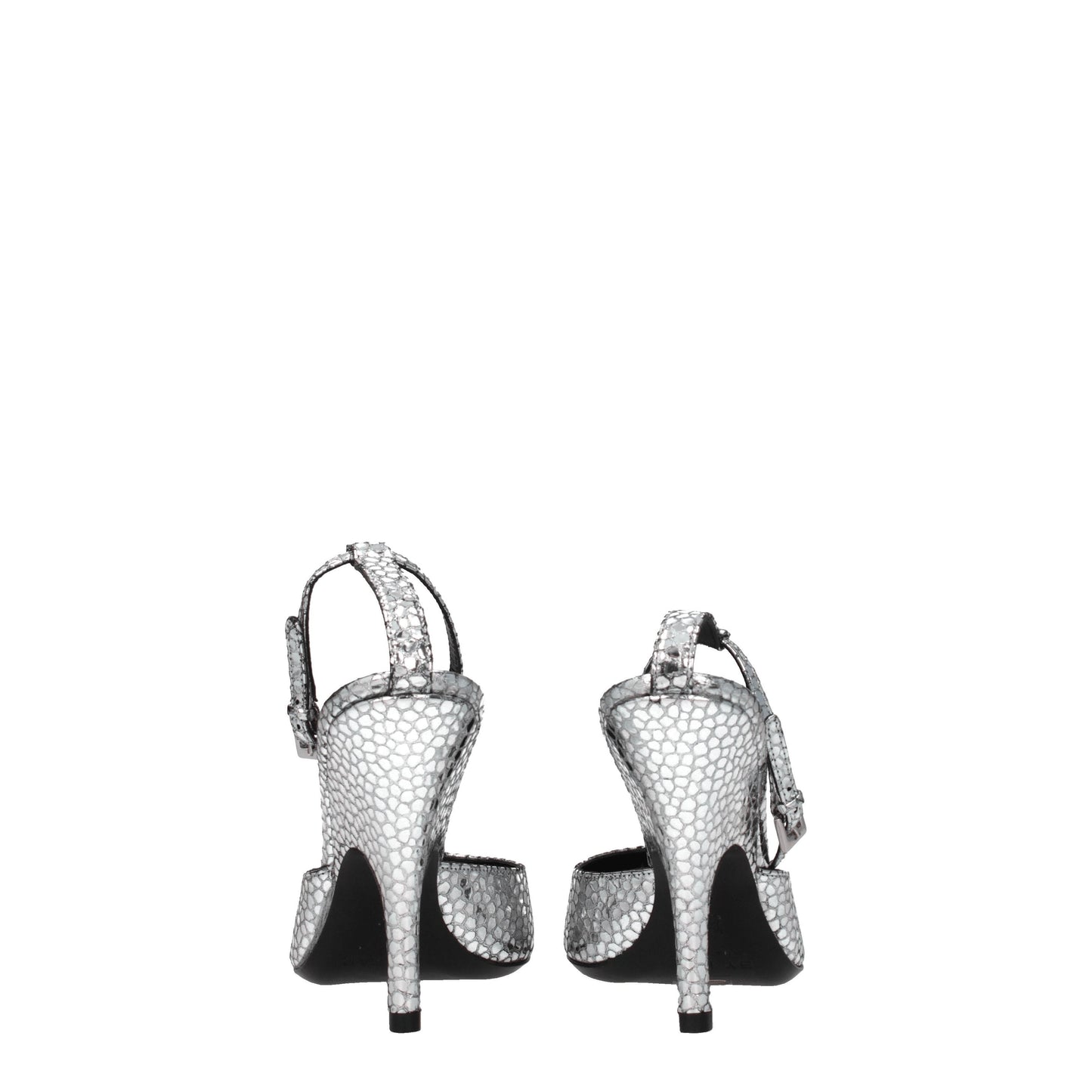 By Far Women's Sandals in Leather Silver