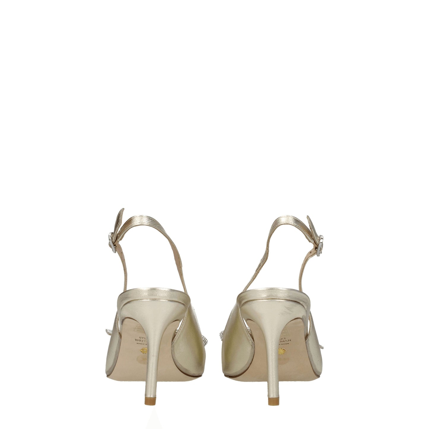 Stuart Weitzman Women's Sandals in Leather Gold/Pale Gold