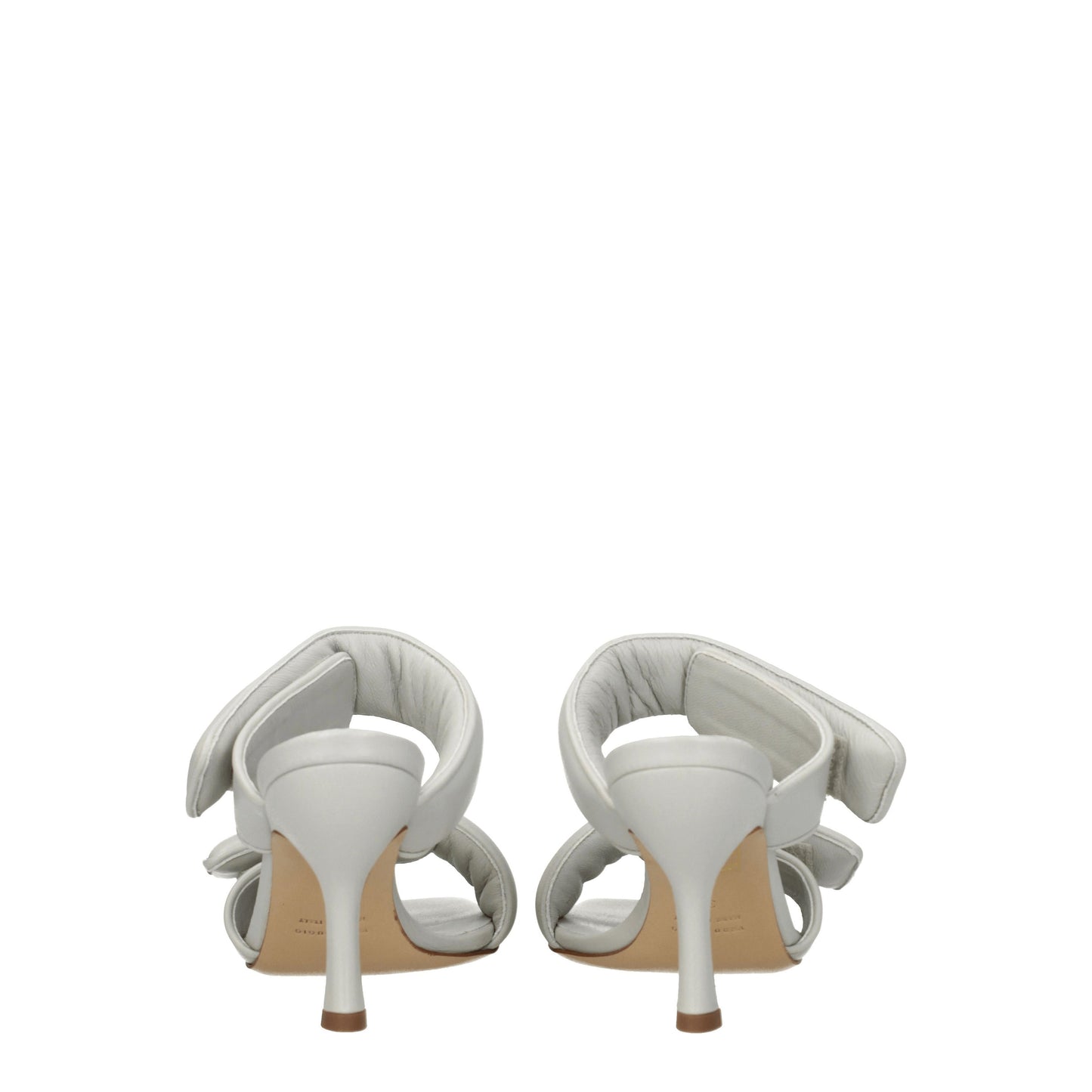 Gia Borghini Women's Sandals in Leather Gray/Stone