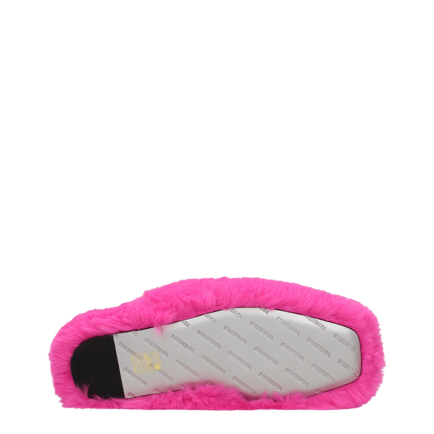 Balenciaga Women's Sandals & Slippers in Eco Fur Pink/Fluo Pink