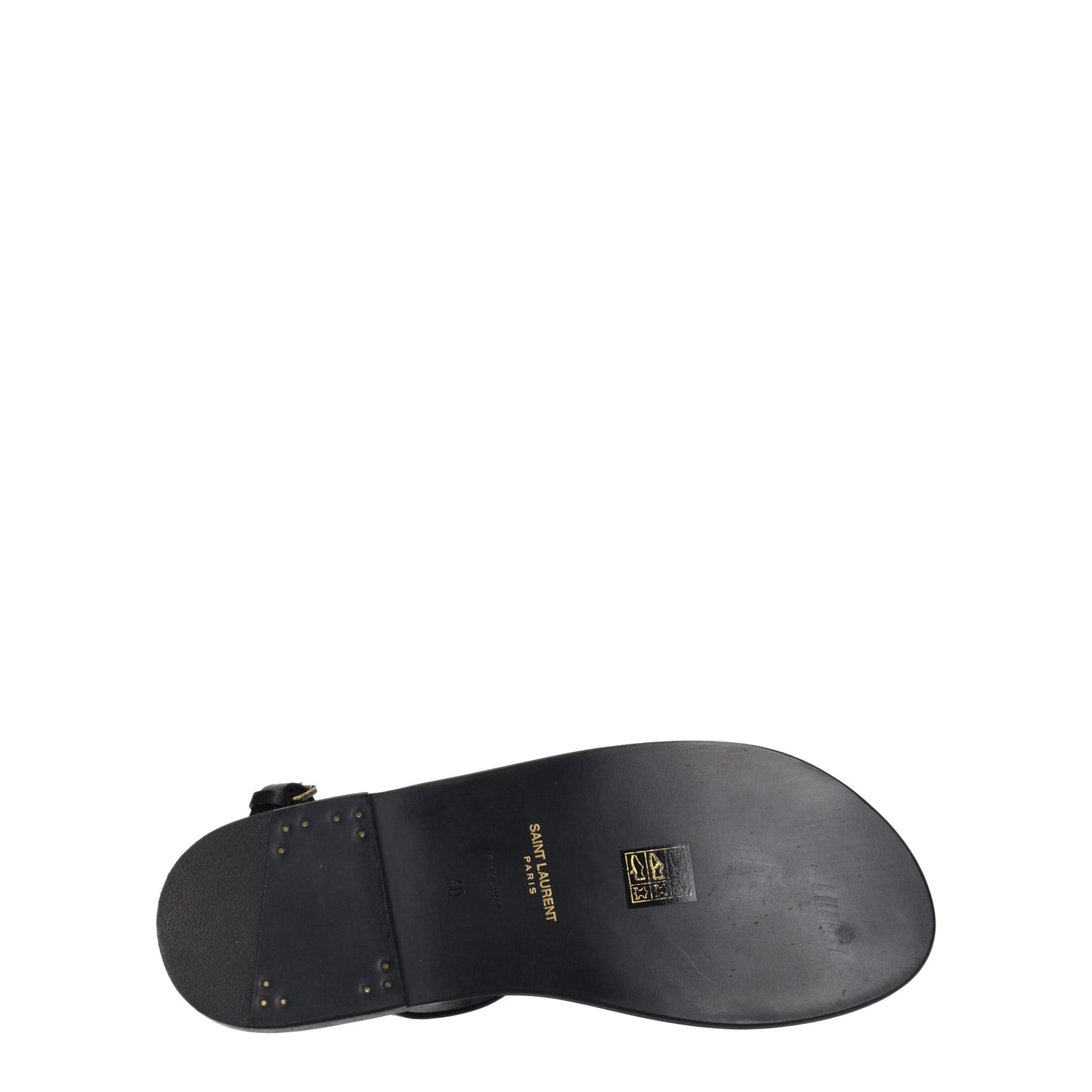 Saint Laurent Men's Sandals in Leather Black