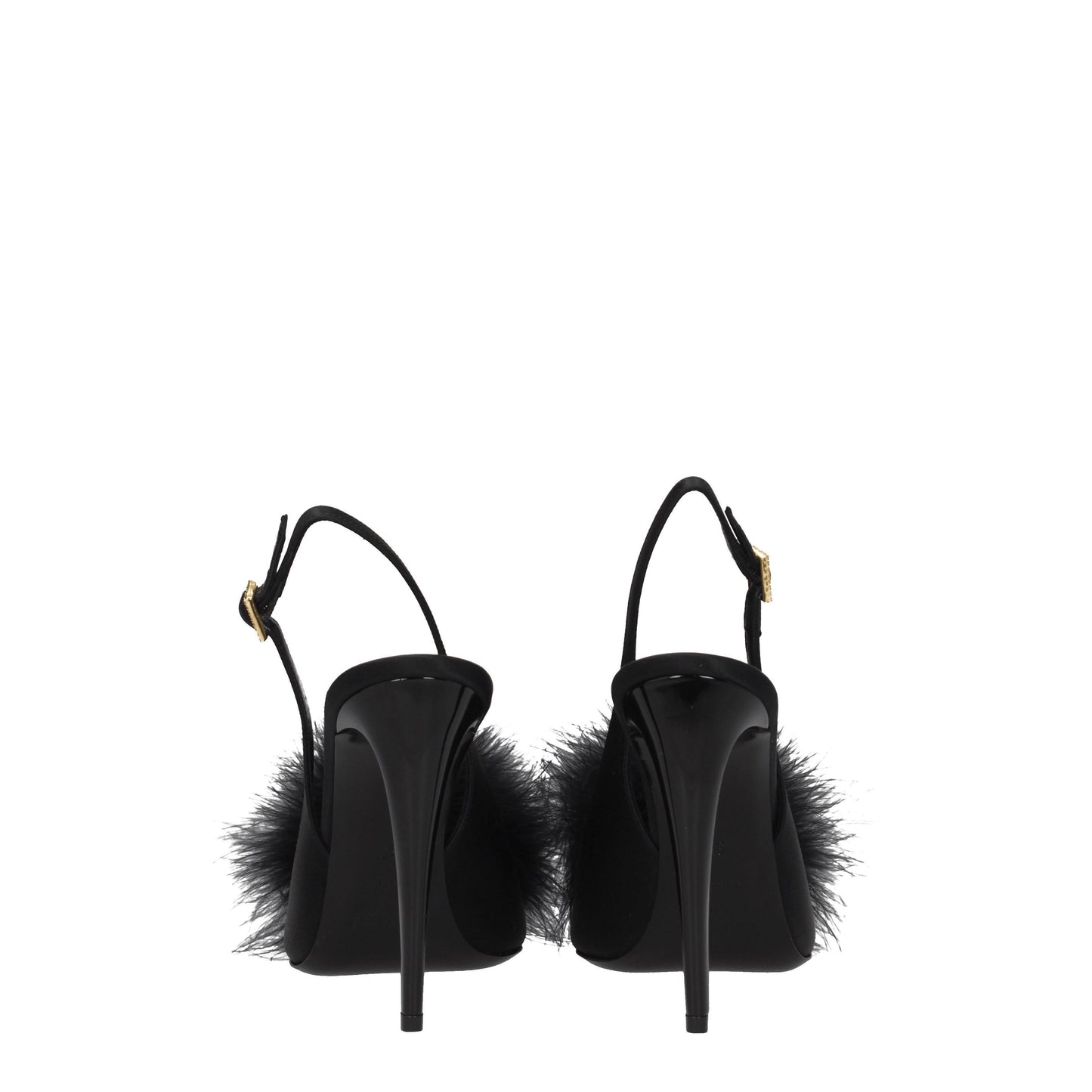 Saint Laurent Sandals Women Satin Black