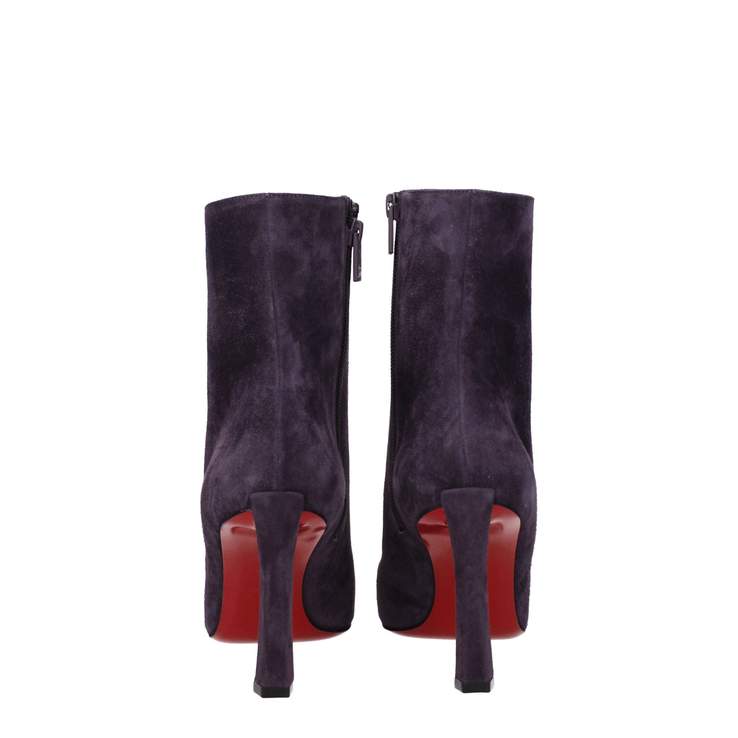 Louboutin Women's Boots in Suede Violet/Blackberry