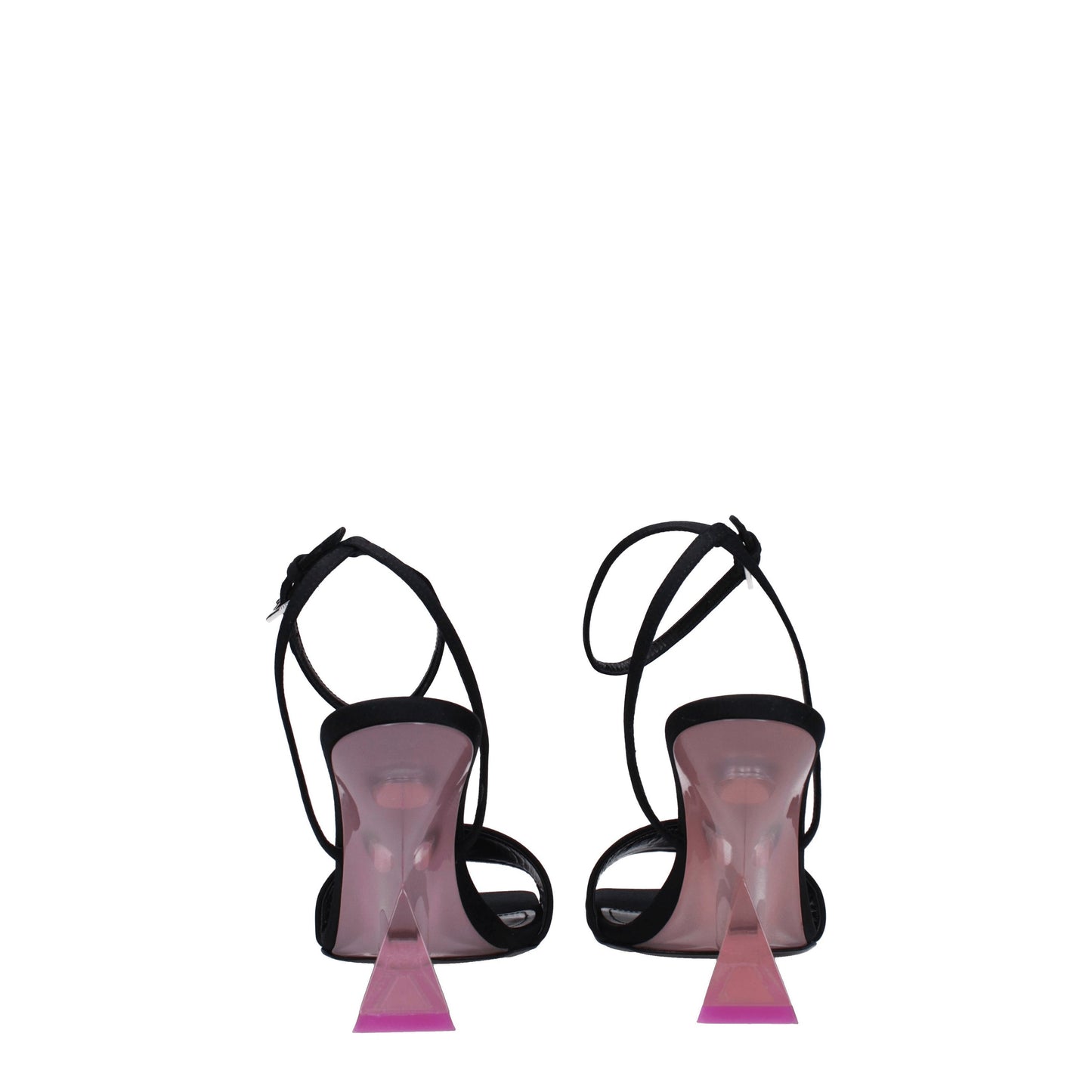 The Attico Women's Sandals in Satin Black/Pink