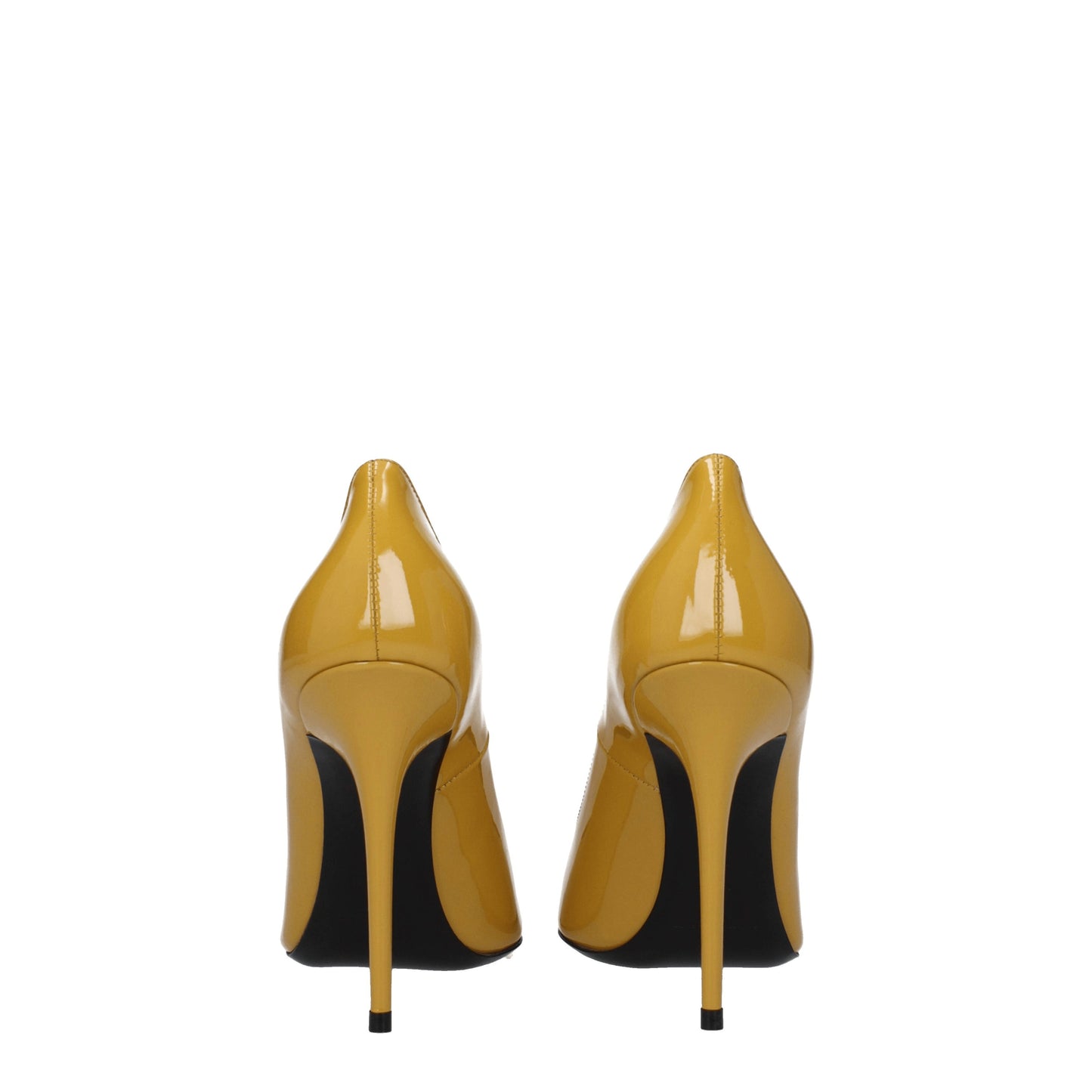 Saint Laurent Women's Pumps in Patent Leather Yellow/Antique Yellow